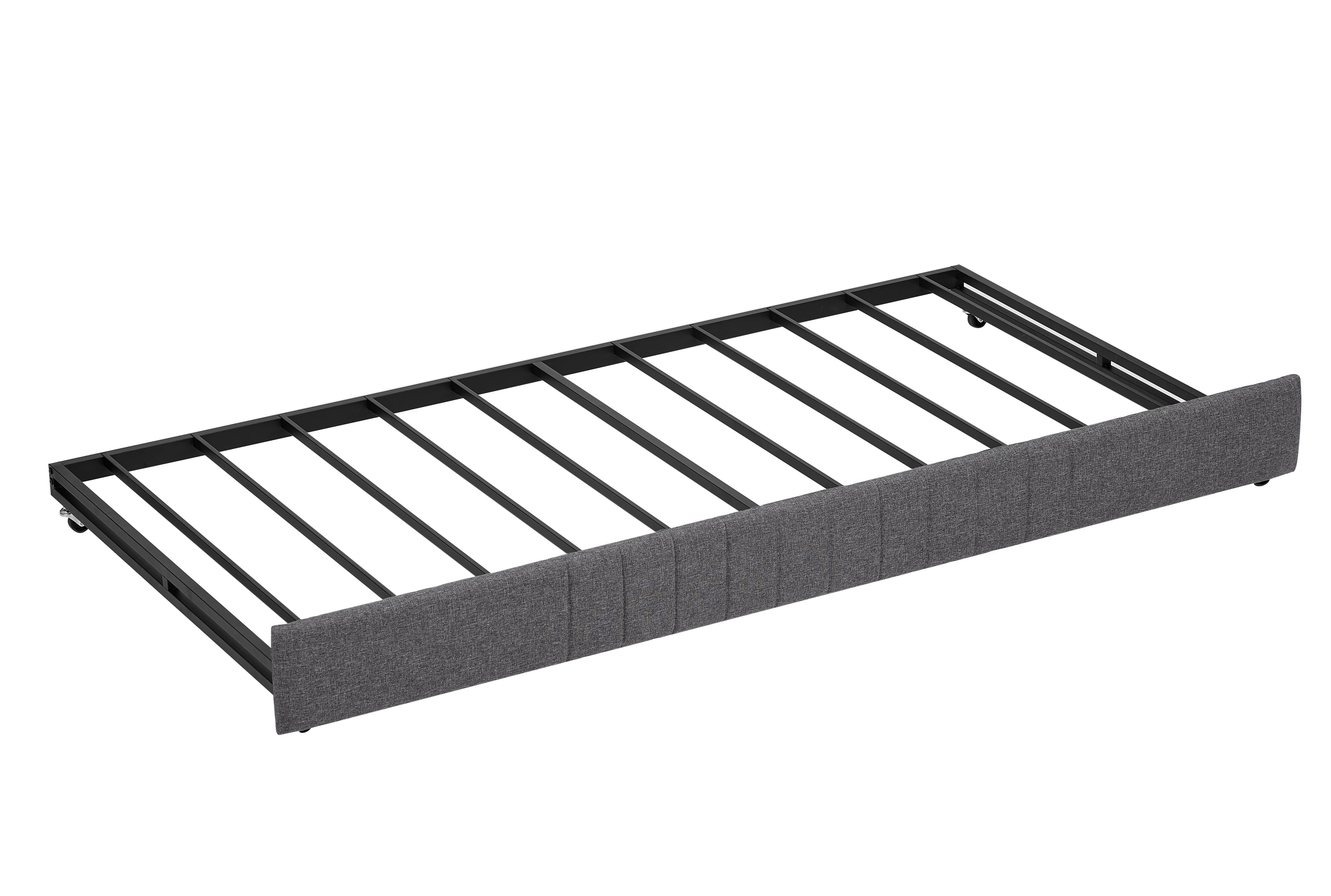 Metal Frame Daybed with Trundle - Twin Size Sofa Bed in Grey (78.4''W x 41''D x 29.8''H) - Perfect for Guest Rooms, Small Apartments & Home Offices