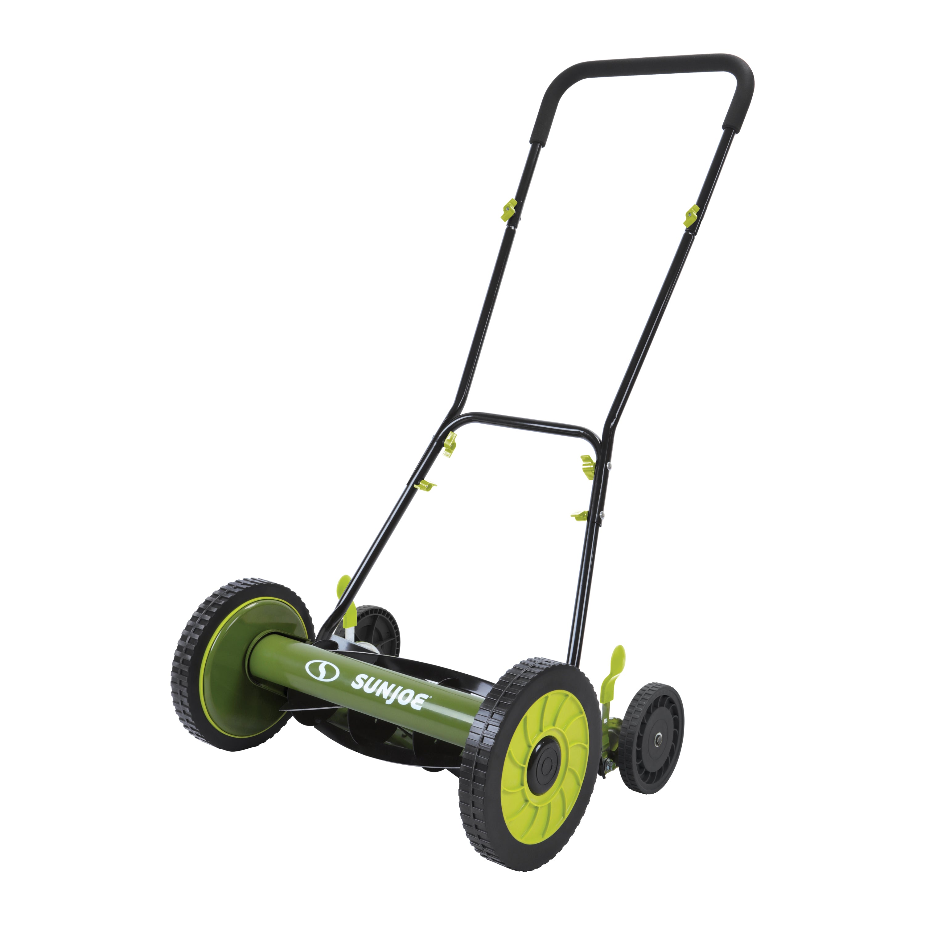 Sun Joe MJ504M 16-Inch Manual Push Reel Lawn Mower - 9 Adjustable Cutting Heights, No Grass Catcher | Ideal for Small to Medium Yards & Eco-Friendly Lawn Care