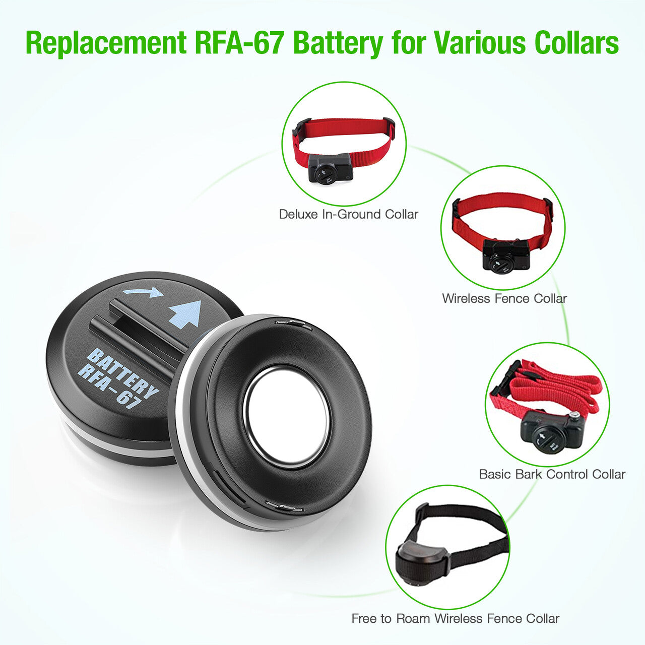 EBL RFA 67 6 Volt Replacement Batteries for Pet Collars - Long-Lasting Power for Dog Training, Hunting & Pet Safety Devices