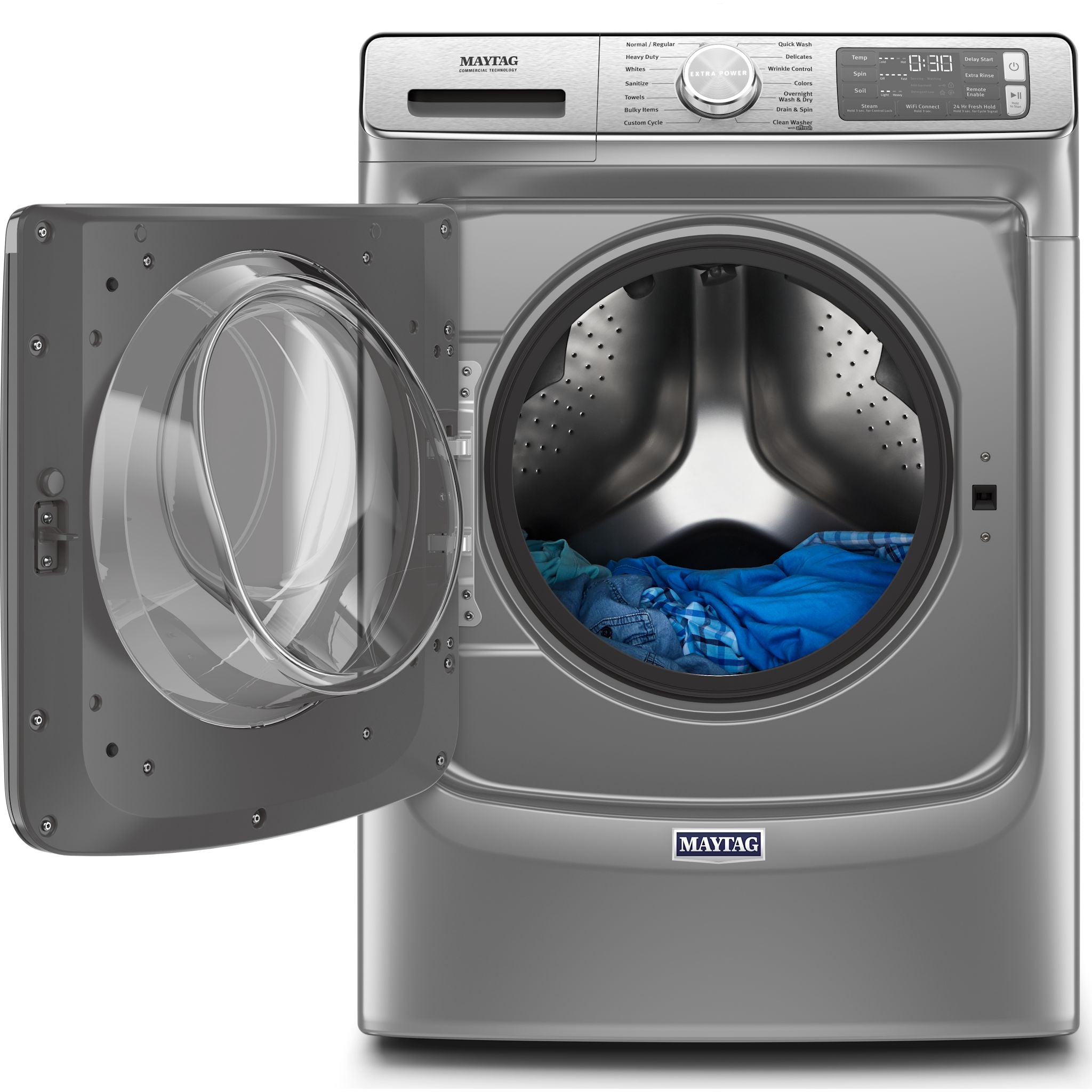 Maytag MHW8630HC Front Load Washer - 5.2 Cu. Ft. Capacity, Metallic Slate - Energy Efficient, Quiet Operation for Laundry Room or Basement