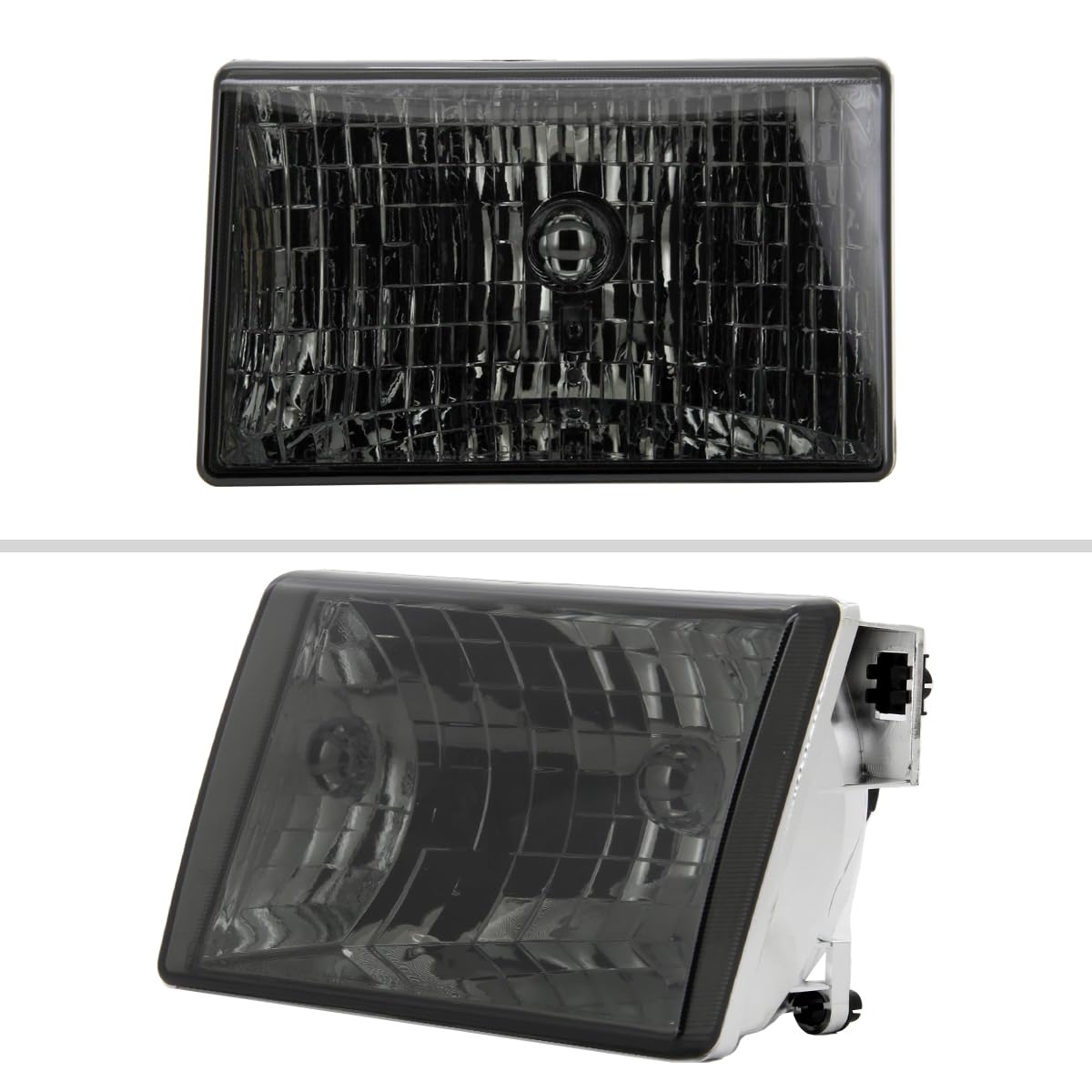 Smoke Tinted Headlights & Bumper Corner Lamps for 1993-1996 Jeep Grand Cherokee - Blackout Style Upgrade for Off-Road & Night Driving