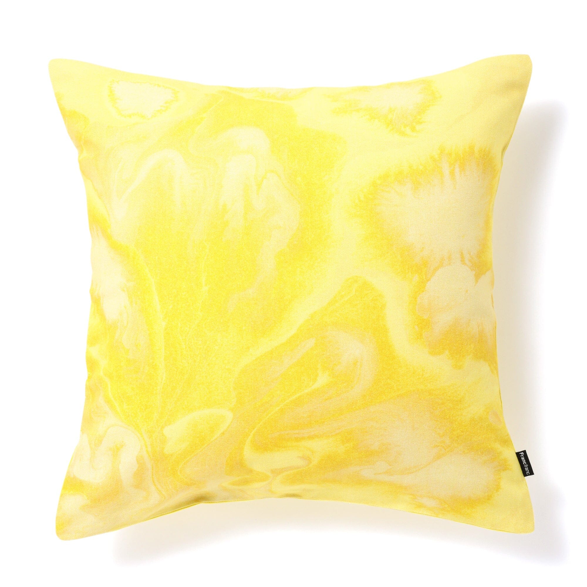 Premium Marble Print Cushion Cover 18x18 Inches - Soft Yellow Decorative Pillow Case for Living Room, Bedroom & Sofa - Home Decor Accent for Modern Interior Design