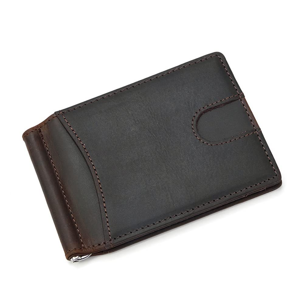 Vintage Leather Wallet for Men & Women - Slim RFID Blocking Bifold Card Holder (10x7.5cm) - Anti-Theft Magnetic Protection for Everyday Use, Travel & Business