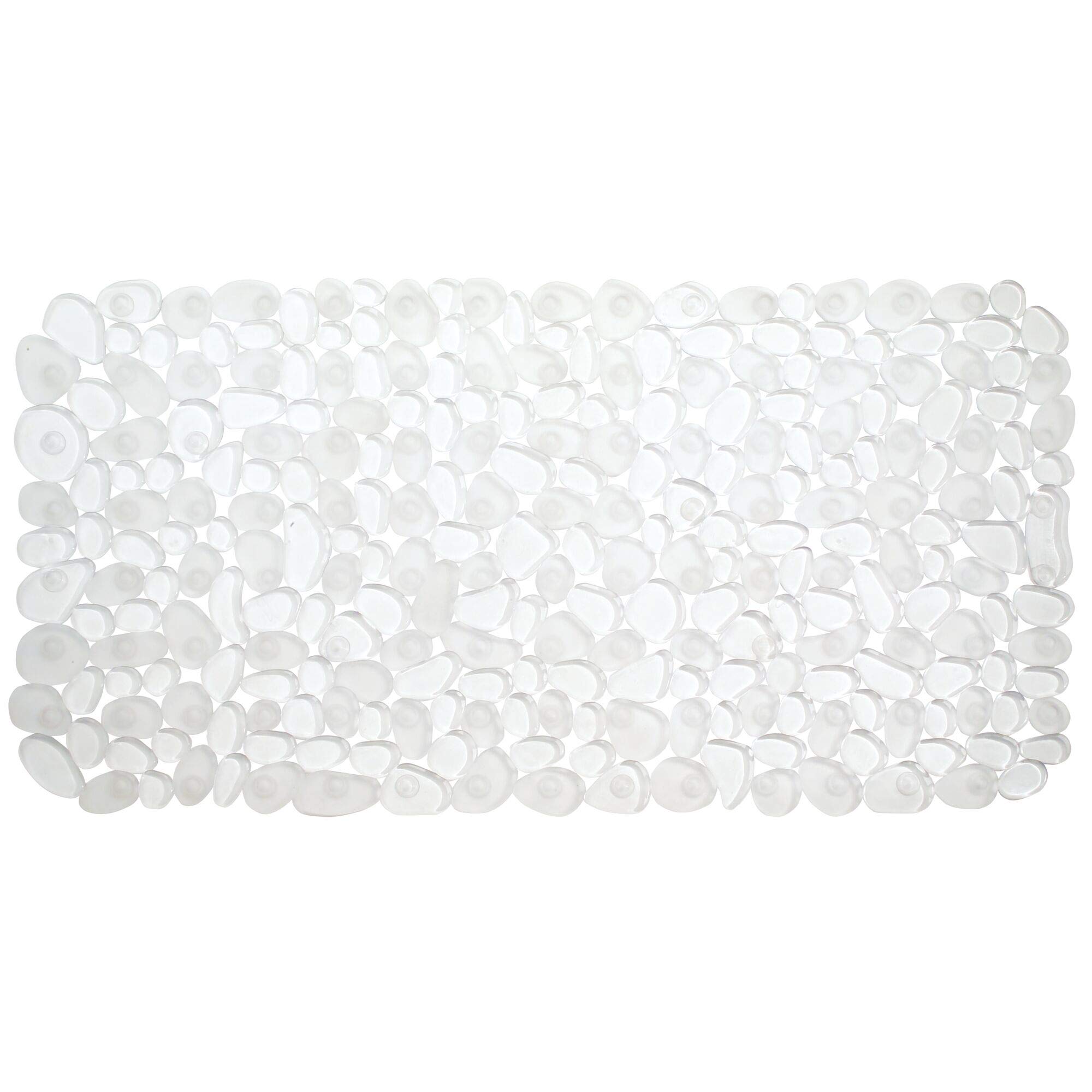 InterDesign 80010 Clear Pebblz Non-Slip Bath Mat for Shower & Bathtub - Waterproof, Durable, Easy to Clean Bathroom Floor Mat for Safety and Comfort