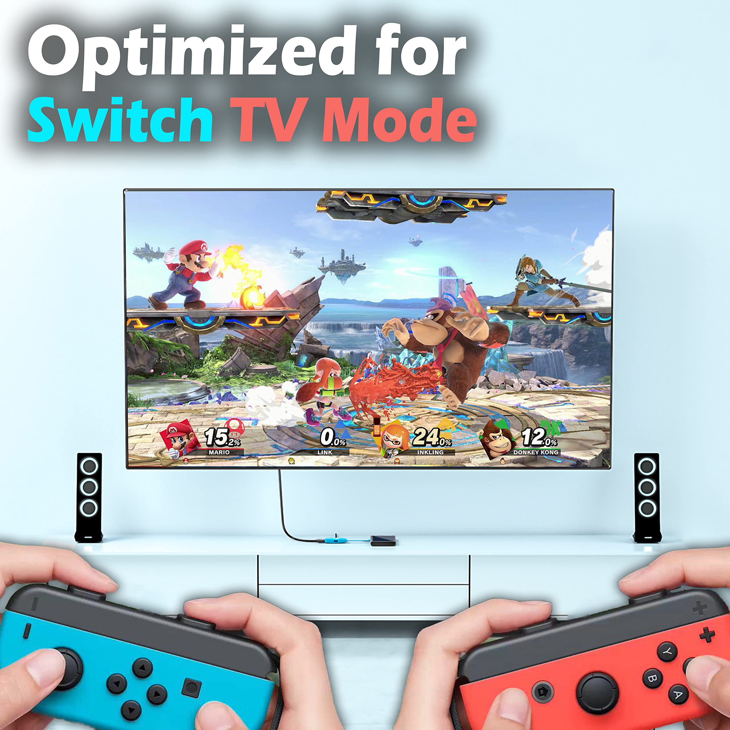 Nintendo Switch HDMI Dock Adapter - Mini Portable USB-C to 4K HDMI Converter with USB Port for Switch/Switch OLED | Travel-Friendly Charging Station for TV, Laptop, Tablet & Phone | Perfect for Gaming On-The-Go & Home Entertainment Setup