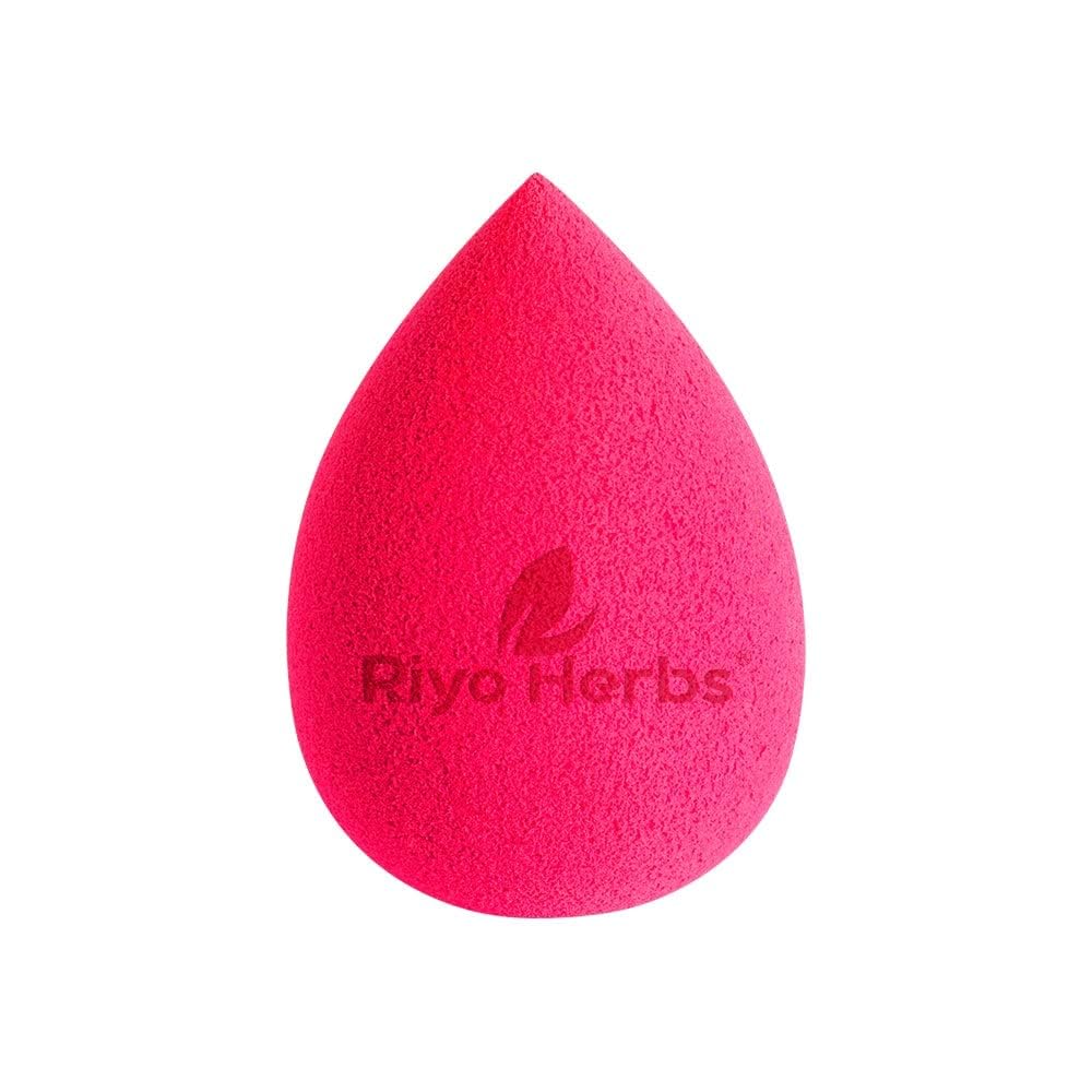 Riyo Herbs Precision Beauty Blender Puff for CC Cream, Primer & Foundation | 100% Latex-Free & Cruelty-Free Makeup Sponge | Soft Blending for Flawless Face Makeup | Perfect for Daily Use & Professional Makeup Application (Pink)