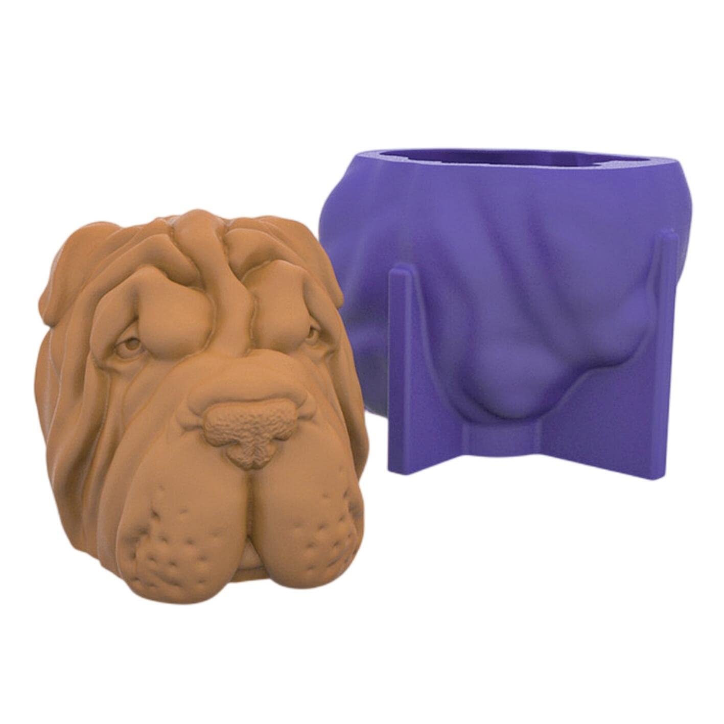 3D Silicone Dog Molds for Candle, Soap, Fondant, Chocolate, and Resin - Pug & Teddy Bear Baking Molds for DIY Cake Decorating, Home Crafts, and Party Treats