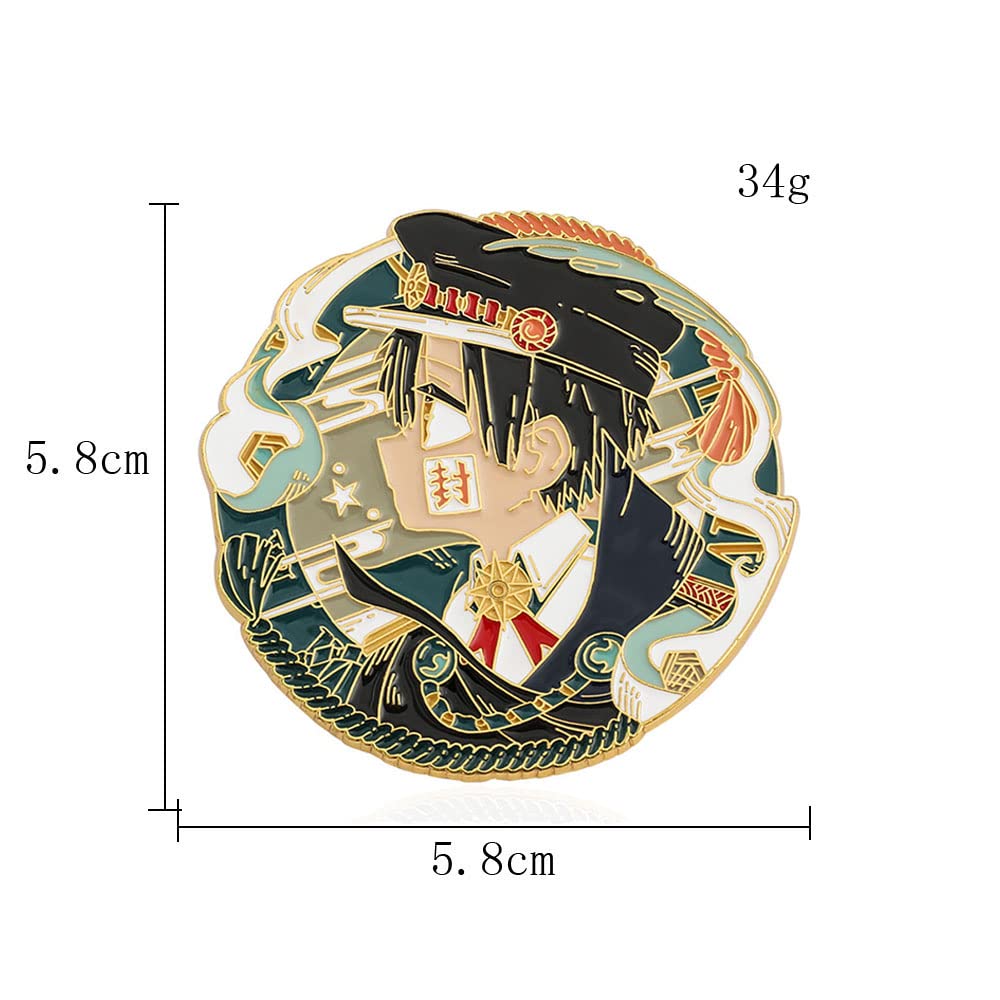 Anime TBHK Enamel Pins - Toilet-bound Hanako Kun Brooch Set (Yashiro Nene & Yugi Amane) for Cosplay, Backpacks & Bag Accessories | Cute Japanese Anime Collectibles for Fans & Gift Giving