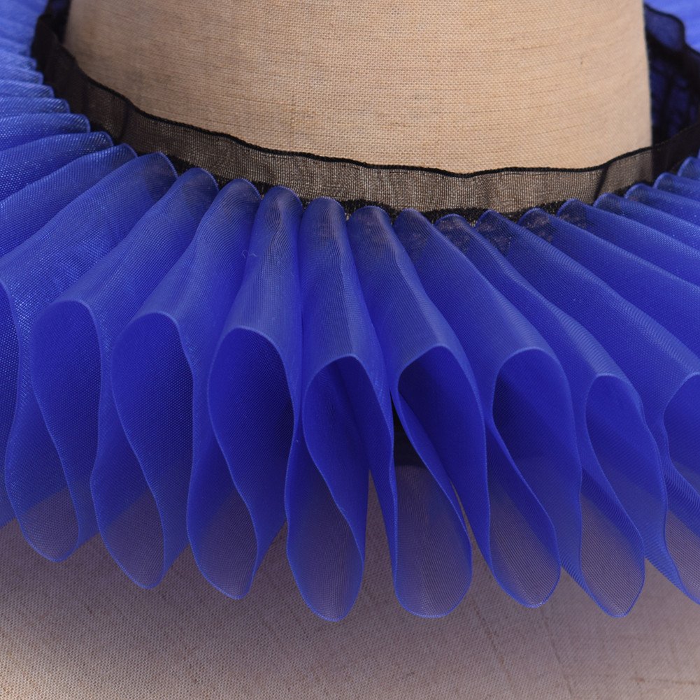 Graceart Elizabethan Dickens Ruff Neck Collar & Wrist Cuffs - Victorian Gothic Costume Accessories for Renaissance Fairs, Cosplay, and Theater Performances