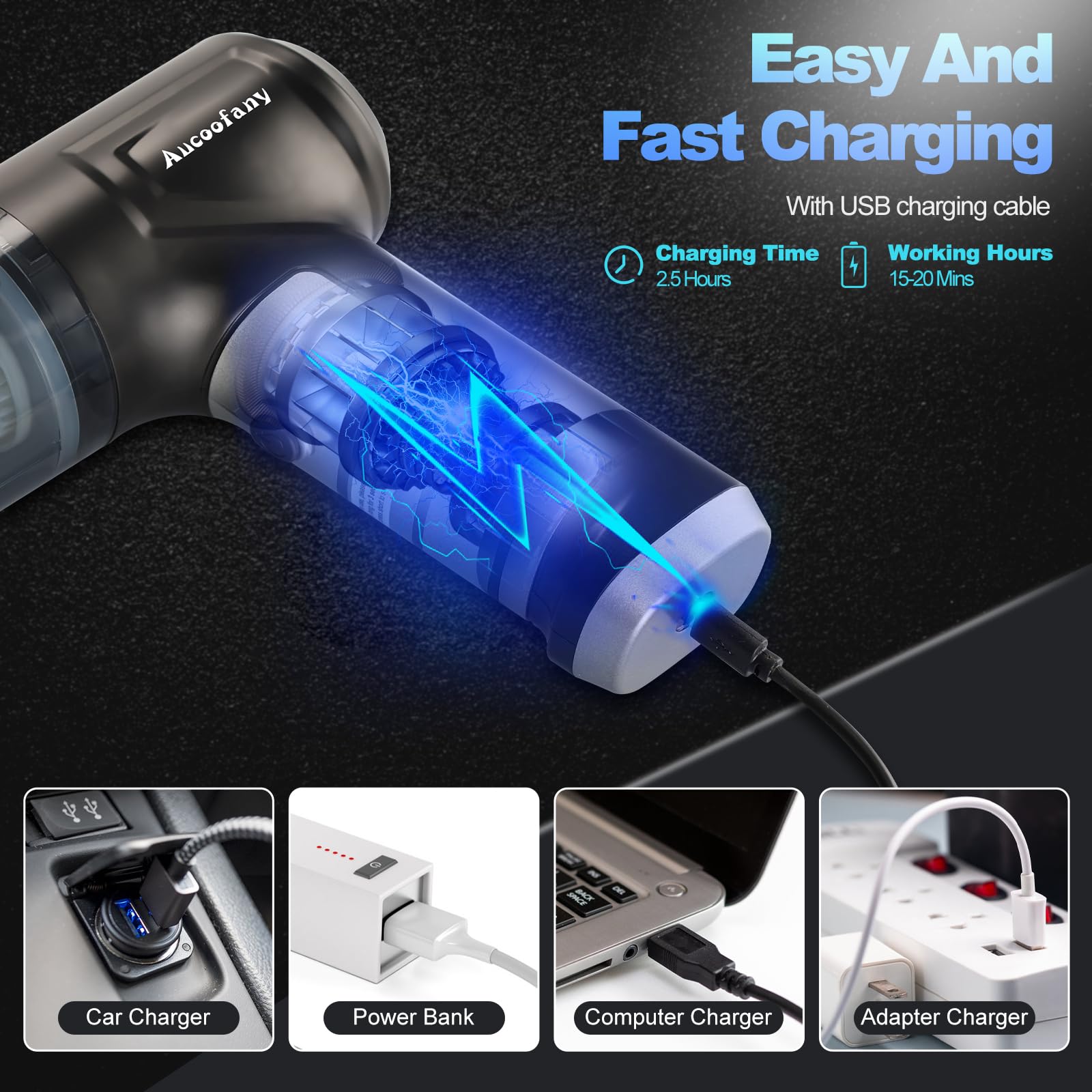 Cordless Handheld Vacuum Cleaner - 13000PA Powerful Suction, Brushless Motor, 3-in-1 Portable Car & Home Vacuum with Long Battery Life | Perfect for Car Seats, Pet Hair, Sofa & Small Spaces Cleaning