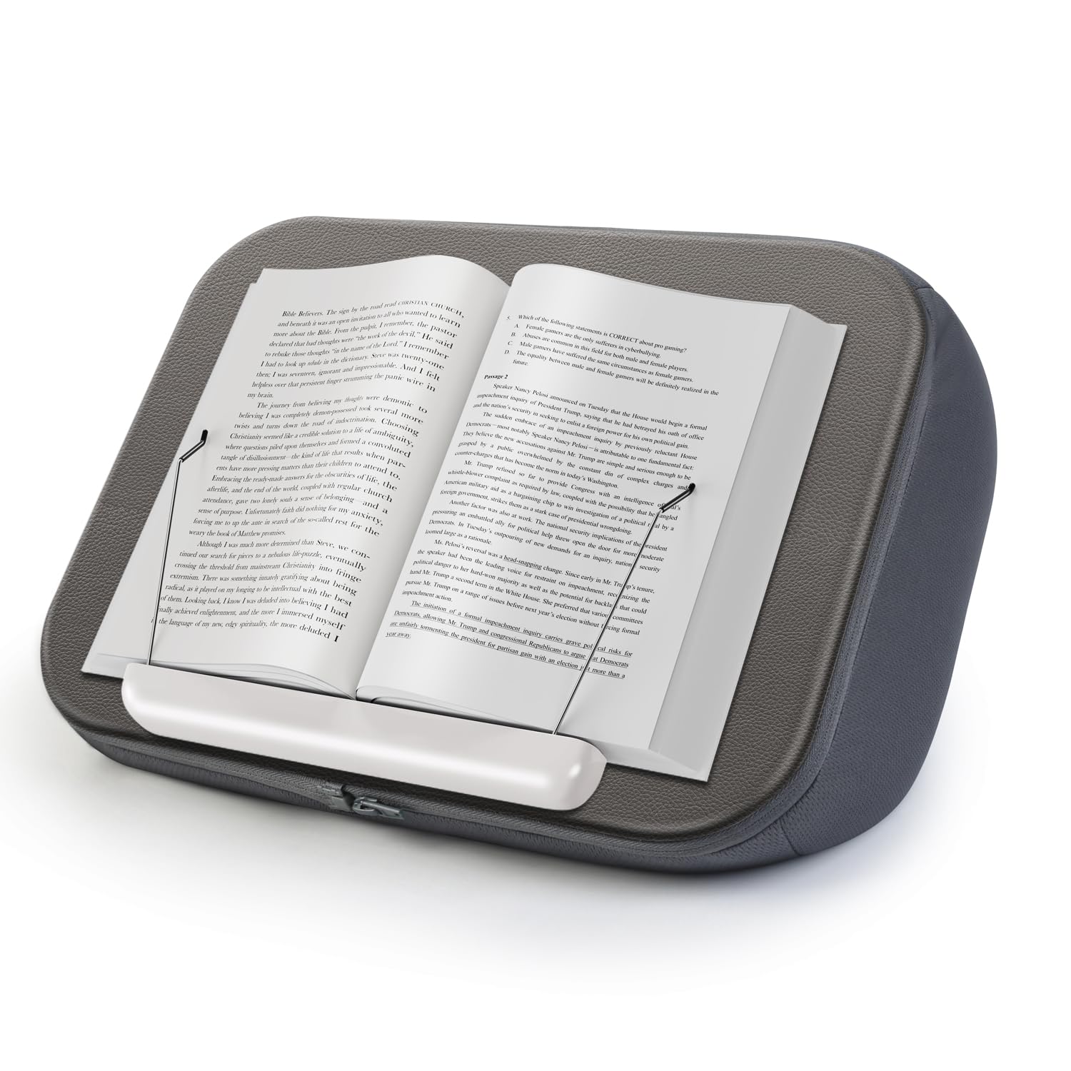 Elitehood Adjustable Book Stand with Soft Pillow Pad - Hands-Free Reading Holder for Bed, Sofa & Dorm - Reduce Neck Strain - Perfect Gift for Book Lovers - Ideal for Reading, Studying & Relaxing in Bed or Anywhere