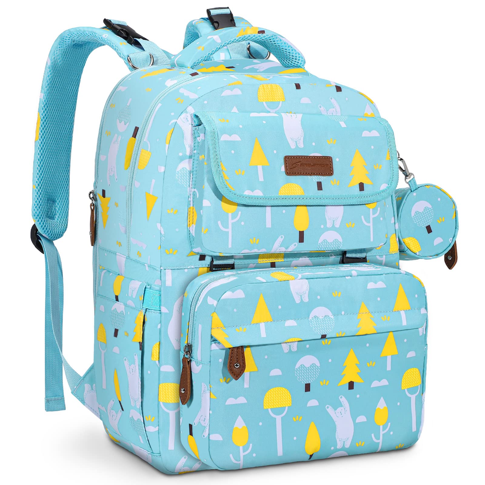 Premium Large Capacity Unisex Diaper Bag with Removable Insulated Bottle Holder - Waterproof Baby Essentials Organizer for Parents, Travel & Daycare Use