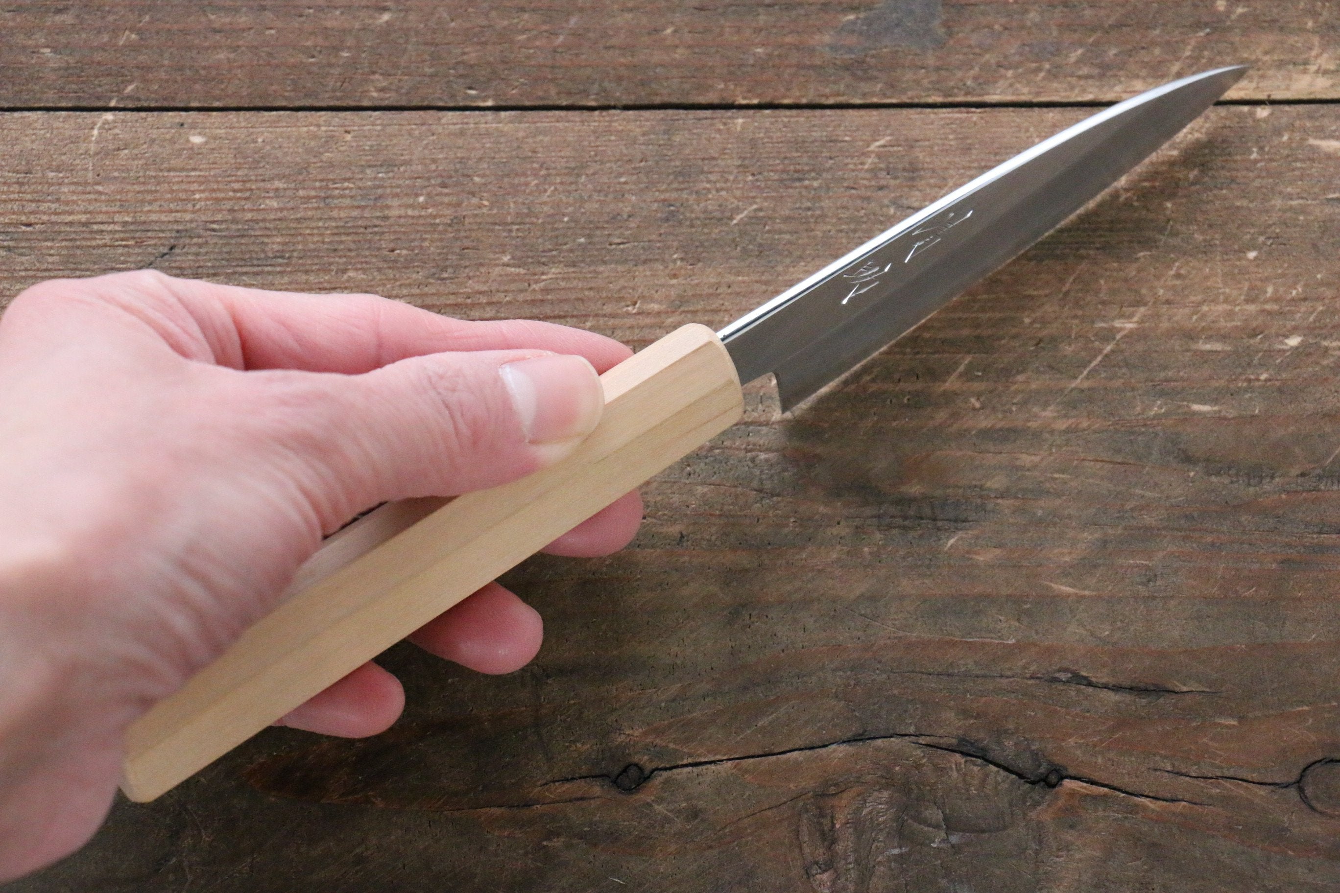 Seisuke Silver Steel No.3 Paring Knife 85mm with Cherry Wood Handle - Perfect for Peeling, Slicing & Precision Kitchen Tasks