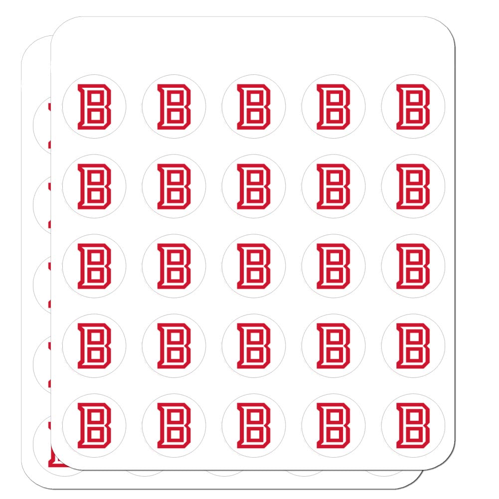 Bradley University Secondary Logo 1 Inch Planner Stickers - Clear Scrapbooking Stickers for Bullet Journals, DIY Crafts, School Planners & Calendar Decoration