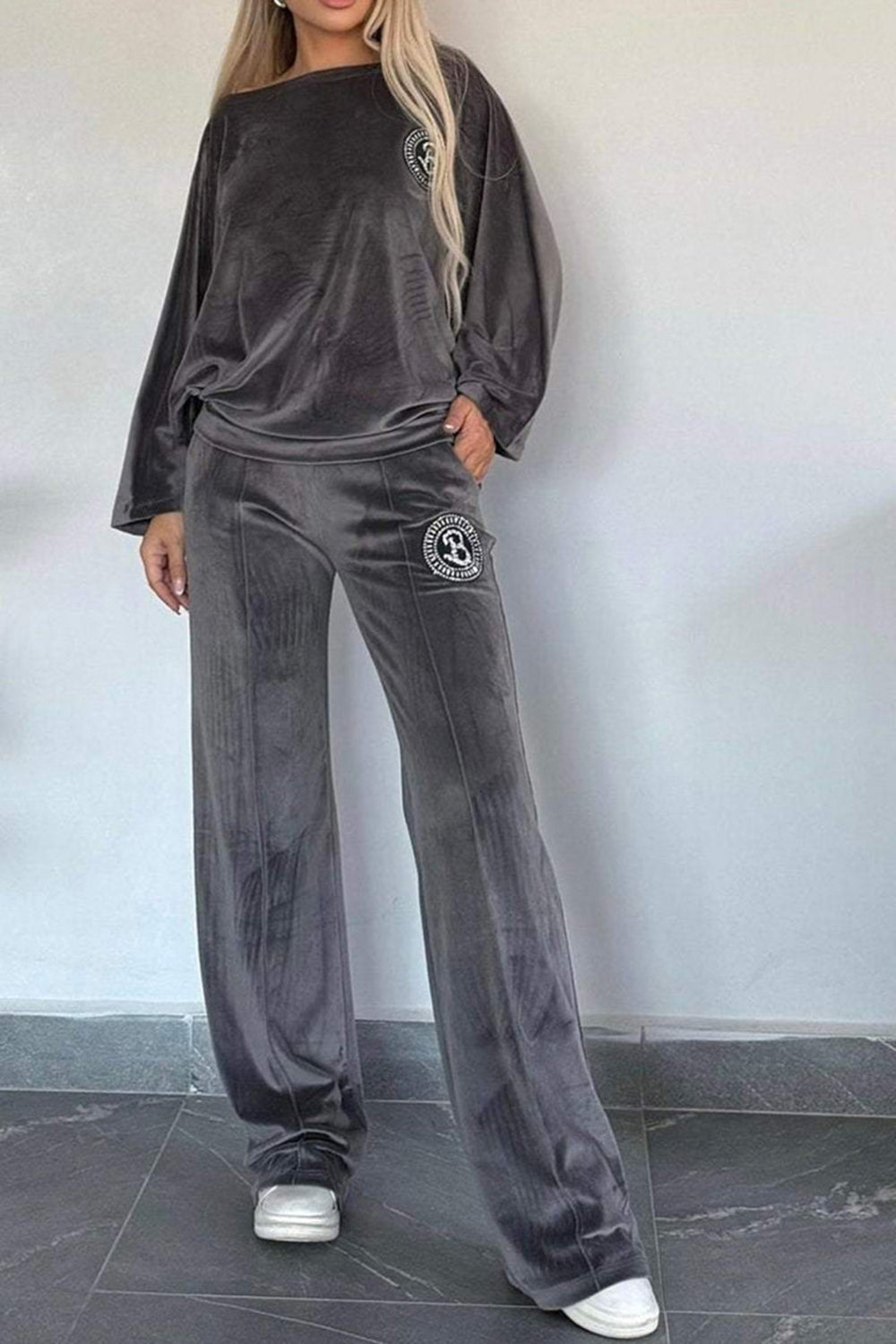 Full Size Long Sleeve Top and Pants Travel Set - Comfortable Loungewear for Women | Perfect for Airplane, Hotel & Vacation Outfits | Soft & Stylish Matching Outfit