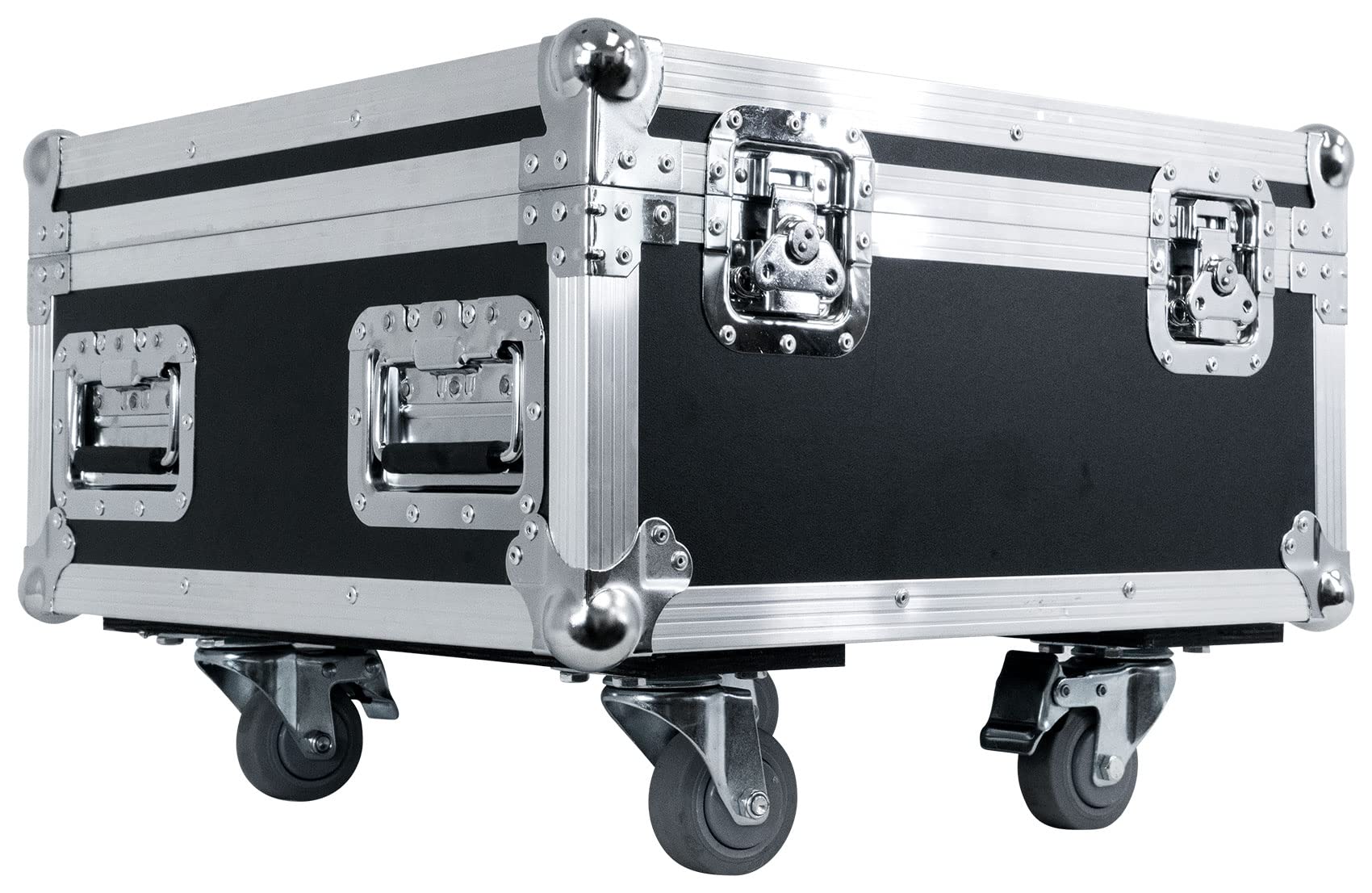 Rockville 8-Slot Battery PAR 6RF Lights Charging Road Case - Durable Travel Storage & Charging Solution for Stage Lighting, DJ Equipment, and Event Productions