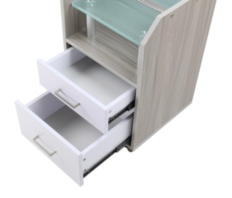 Professional Glasgow Pedicure Trolley for Salon & Spa - Portable Manicure Pedicure Station with Wheels - Perfect for Nail Technicians & Beauty Professionals (Home & Commercial Use)