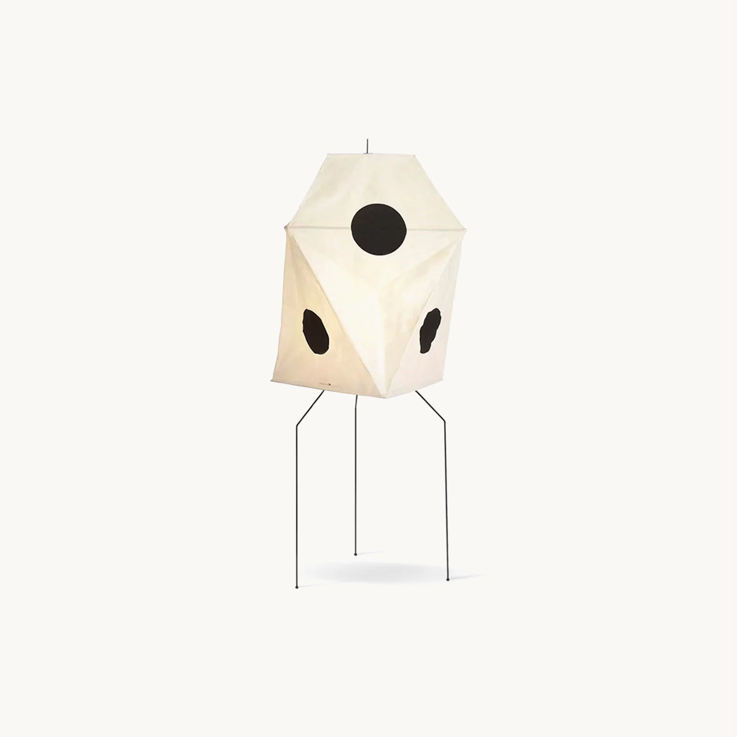 Akari UF3 Q Floor Lamp - Modern Japanese Paper Light for Living Room, Bedroom & Office - Warm Ambient Lighting for Home Decor & Relaxation