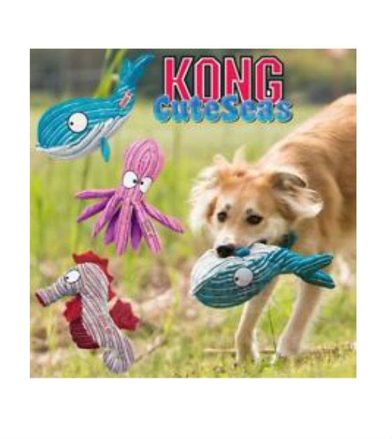 Kong Cuteseas Octopus Plush Dog Toy - Soft & Durable Chew Toy for Small & Medium Dogs - Perfect for Playtime, Training & Cuddling
