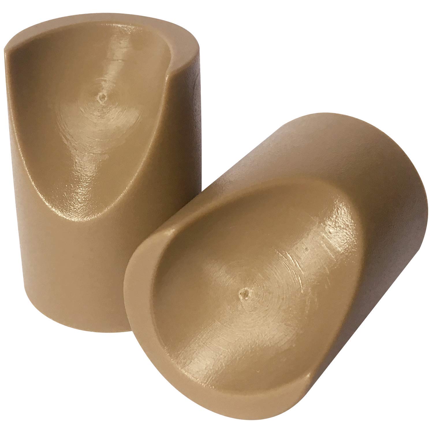 8 Pack Beige Folding Chair Leg Caps - 7/8 Inch Inner Diameter Heavy Duty Nylon V-Tip Stabilizer Plugs, Non-Scratch Round Top Protectors for Metal & Padded Chairs - Perfect for Banquet Halls, Outdoor Events & Home Use