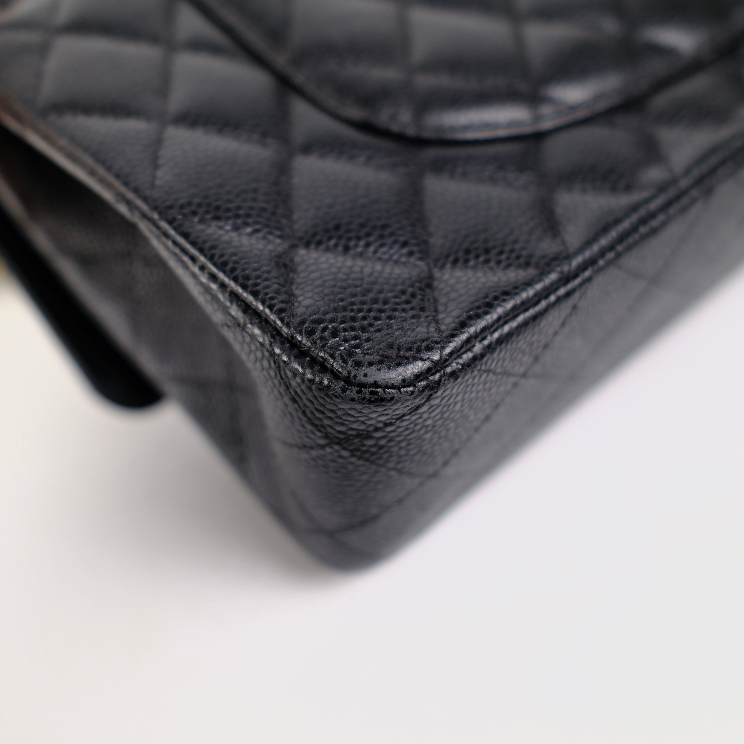 Authentic Chanel Medium M/L Black Caviar Classic Flap Bag 23 Series - Luxury Handbag for Women, Perfect for Parties, Work & Everyday Elegance