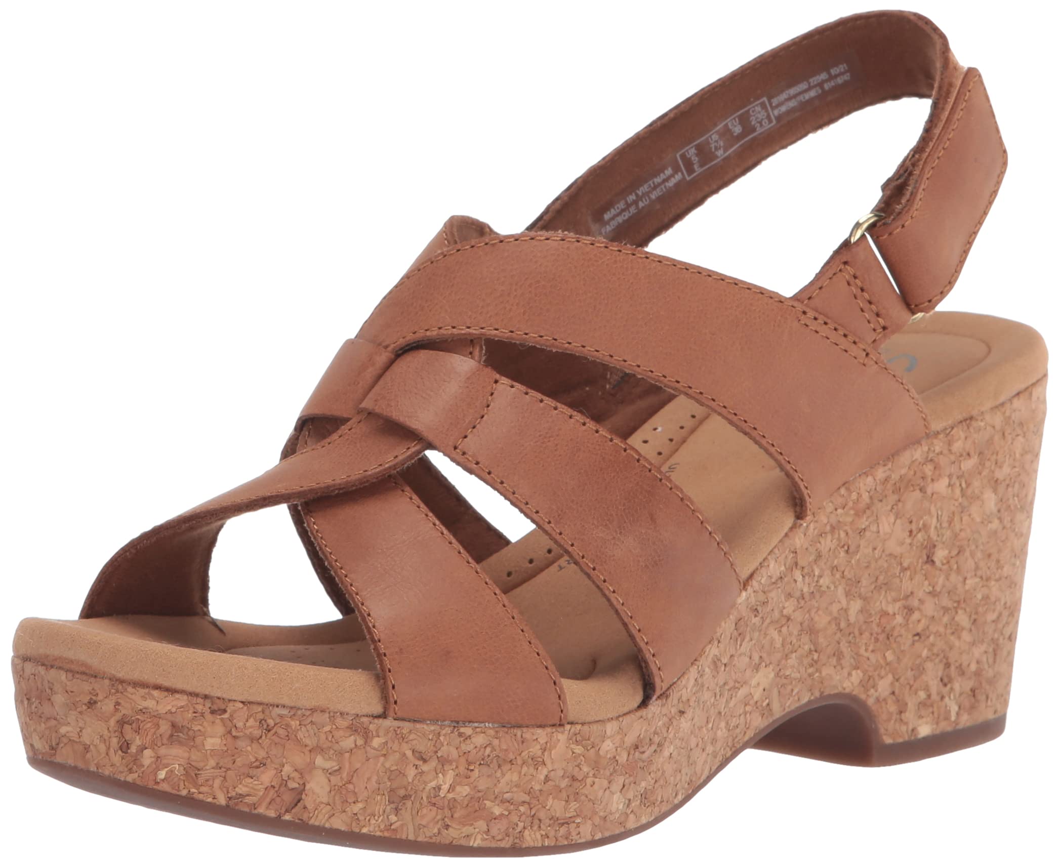 Clarks Women's Giselle Beach Wedge Sandal - Comfortable Casual Summer Shoes for Walking, Travel & Vacation | Water-Resistant & Lightweight Design