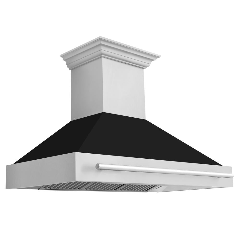 ZLINE 48 Inch Stainless Steel Range Hood with Stainless Steel Handle (8654STX 48) - Professional Kitchen Ventilation for Gas Stoves & Cooking Areas