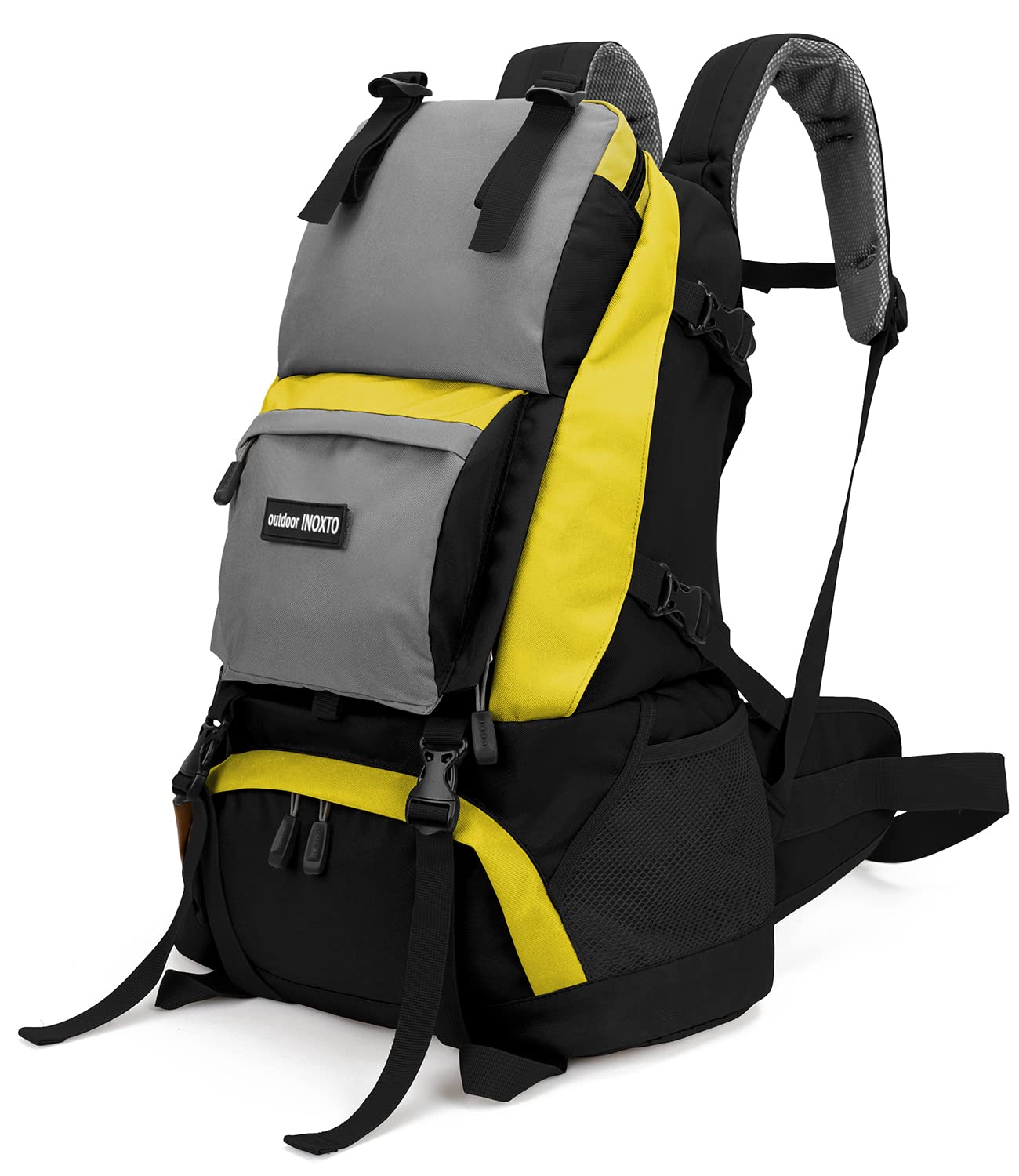 40L Waterproof Hiking Backpack for Men - Lightweight Camping Backpack with Rain Cover, Durable Outdoor Travel Daypack for Climbing, Trekking & Adventure Sports (Yellow) - Perfect for Mountain Hikes, Camping Trips & Daily Commute