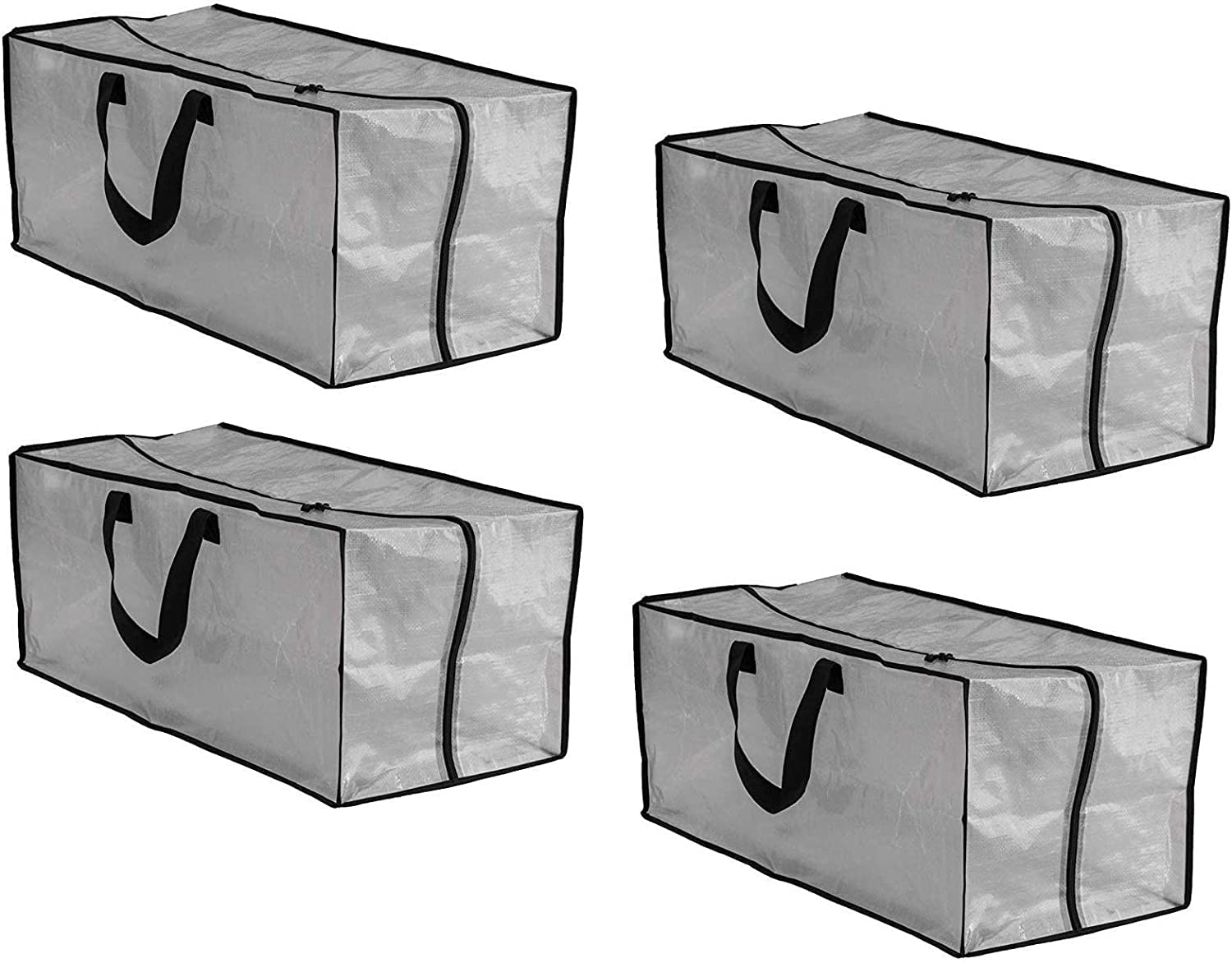 Extra Large Heavy Duty Storage Bags with Zippers - Clear Moving Totes for Clothes, Blankets & College Dorm Supplies (6-Pack) | Perfect for Home Organization, Seasonal Storage & Moving Boxes