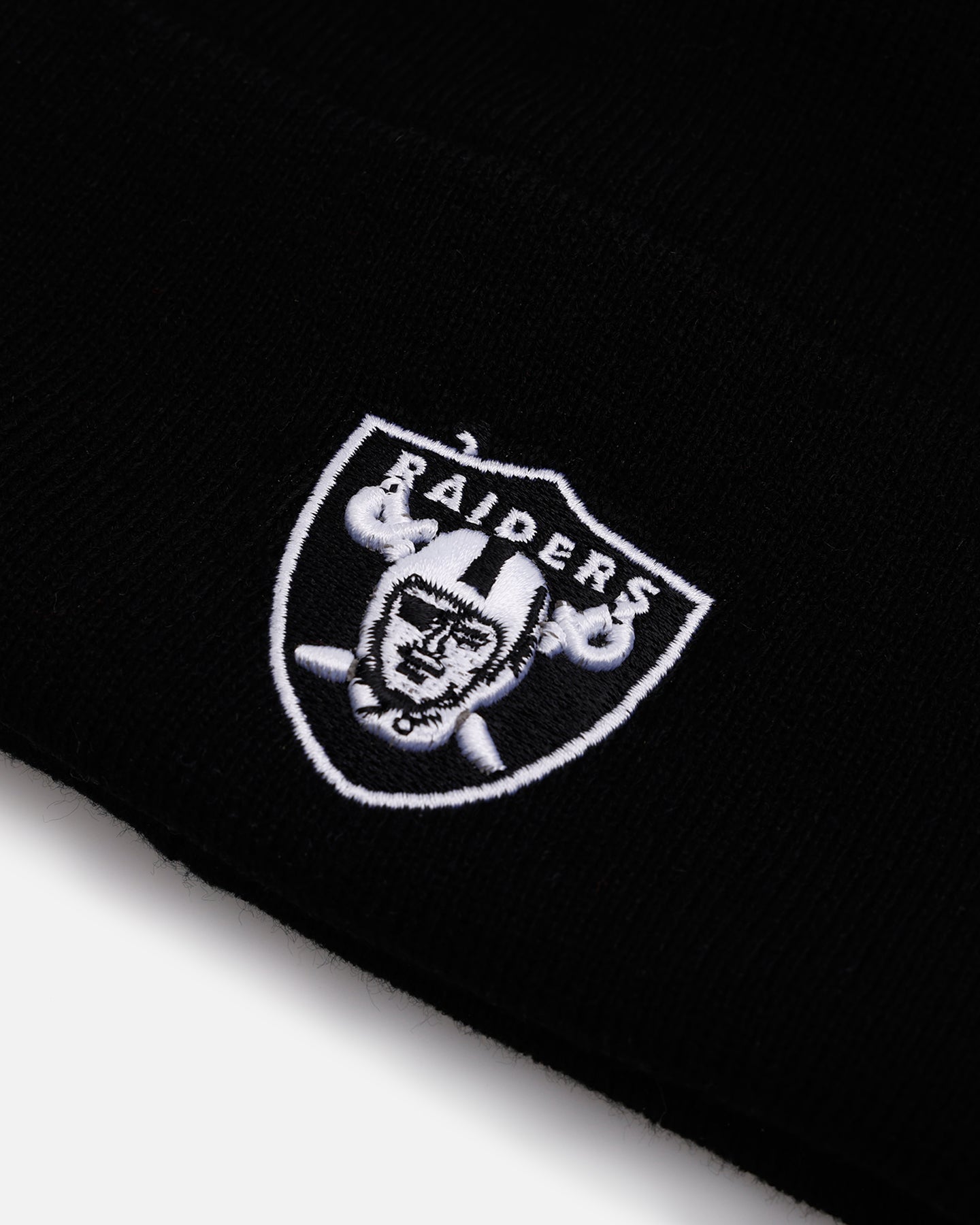 47 Brand Las Vegas Raiders Haymaker Cuff Knit Beanie - Black/White NFL Team Logo Winter Hat for Men & Women - Perfect for Football Games, Cold Weather & Fan Gear Collection