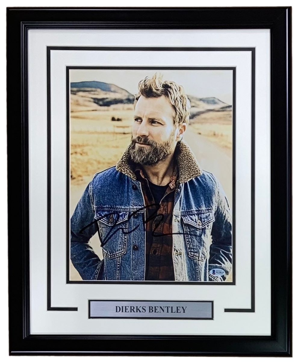 Dierks Bentley Autographed 11x14 Framed Photo - Authentic Signed Memorabilia for Country Music Fans - Perfect for Home, Office, or Man Cave Decor