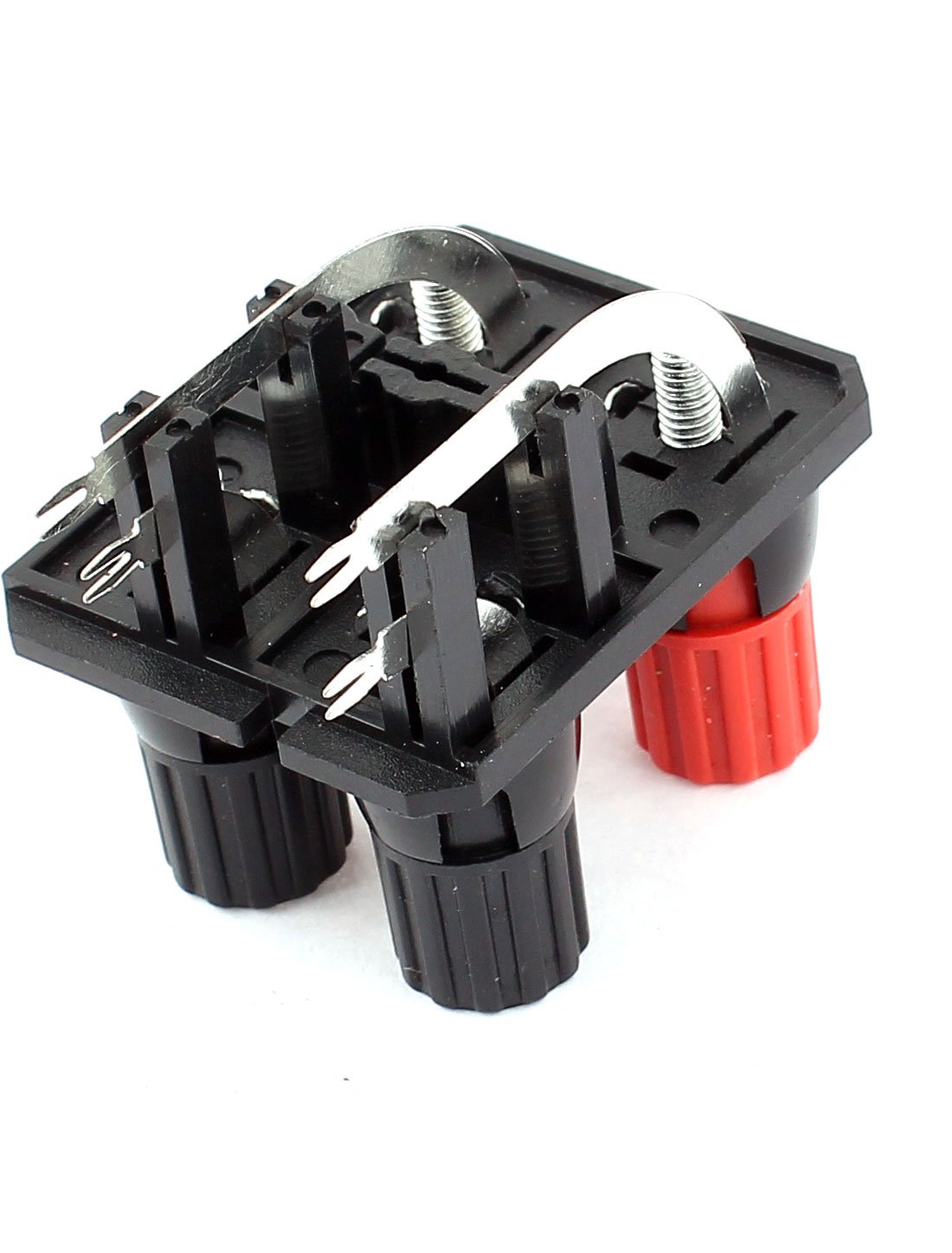2-Pack 4mm Banana Plug Speaker Binding Post Connectors - 4 Position Audio & Video Terminals for Home Theater & Hi-Fi Systems