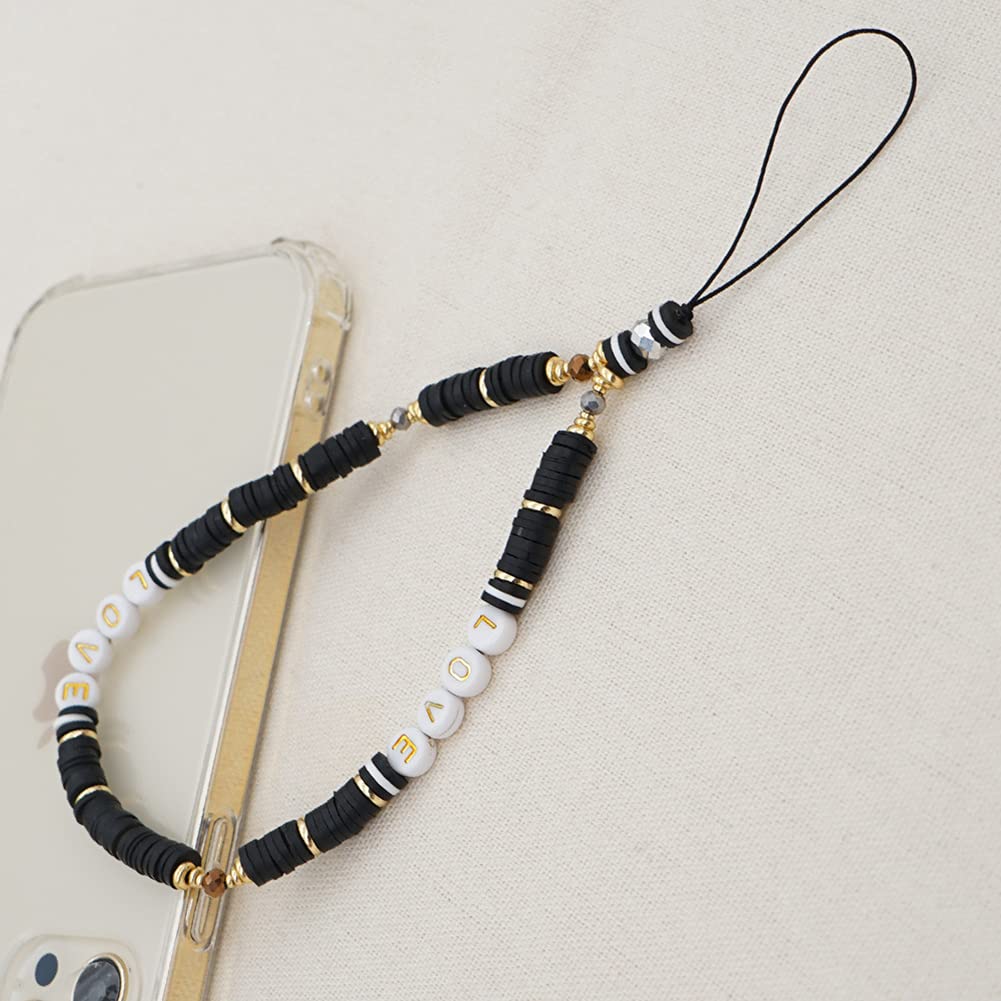 Kawaii Beaded Phone Lanyard with Pearls & Butterfly Charm - Anti-Lost Wrist Strap for iPhone Samsung - Boho Style Accessory for Women Teens (Perfect for Daily Use, Travel, and Gift Giving)