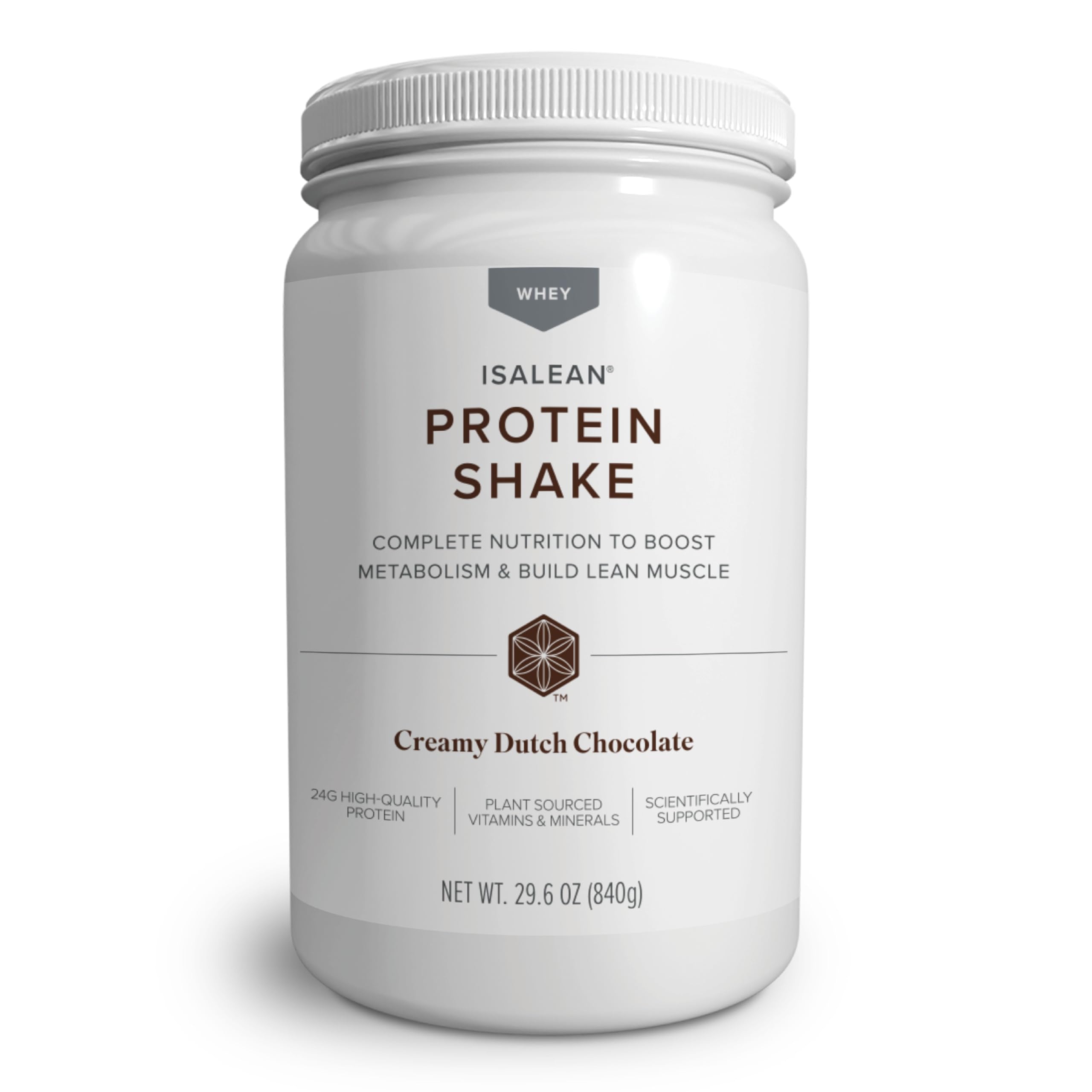 IsaLean Protein Shake - Creamy Dutch Chocolate Superfood Meal Replacement Powder (29.06 oz, 14 Servings) with 24 Vitamins & Minerals for Weight Management & Muscle Growth | Post-Workout Recovery, Breakfast Alternative & Healthy Snack for Active Lifestyles