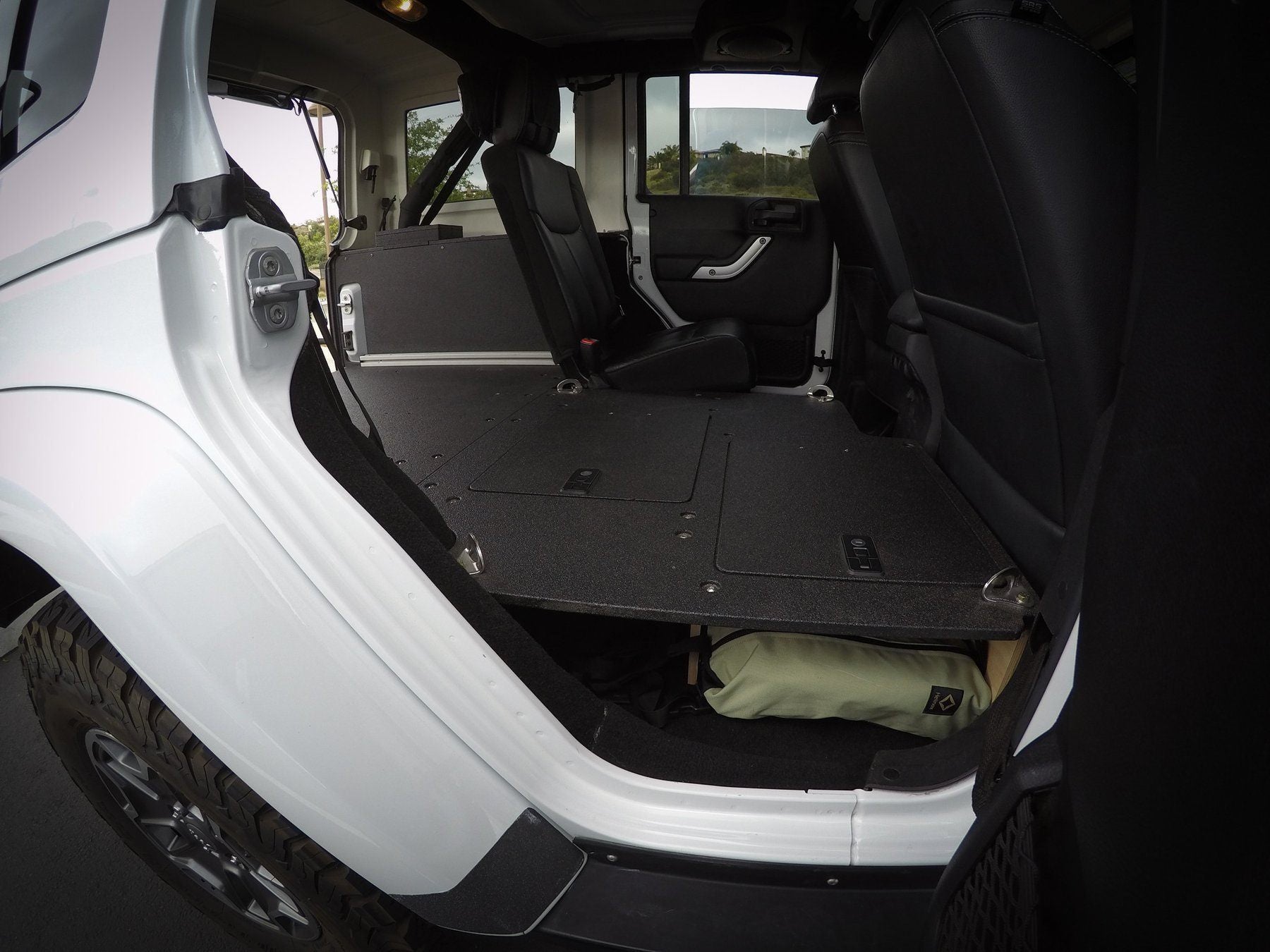 2007-2018 Jeep Wrangler JKU Sleeping Platform - Heavy Duty Rear Cargo Bed for Camping & Overlanding Adventures