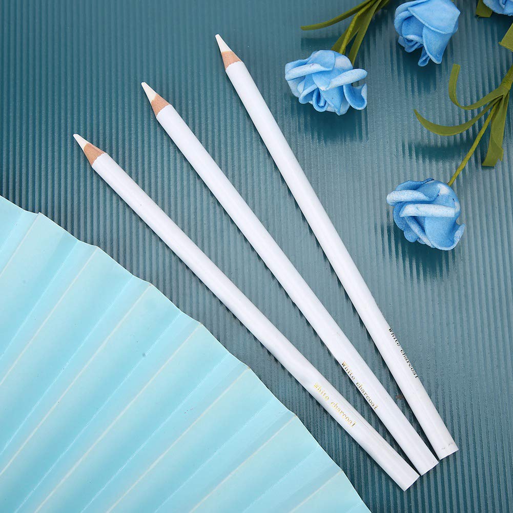 AOER Pastel Pencils - Soft White Charcoal Drawing Pencils for Artists, Fashion Designers | Perfect for Clothing Pattern Making, Sketching & Fine Art Details | Ideal for Professional Artwork, Fashion Design & Creative Projects