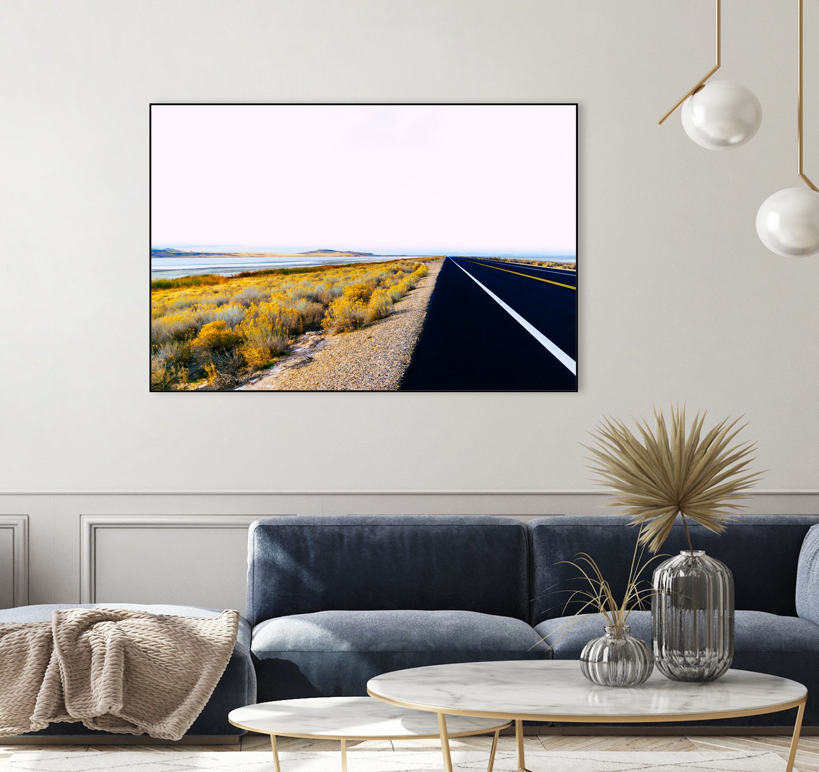Along the Salt Flats - Stunning Landscape Photography Print for Home & Office Decor | Perfect for Living Rooms, Bedrooms & Workspaces
