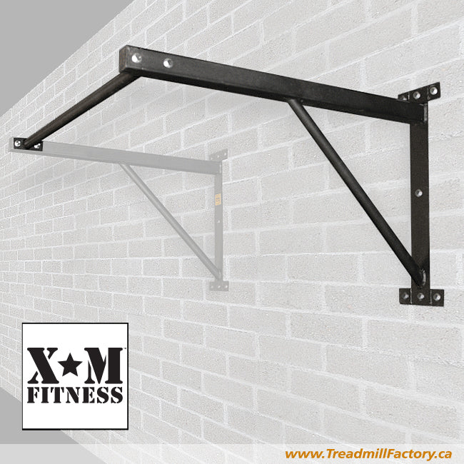 XM FITNESS Wall Mounted Pull Up Bar - Heavy Duty Chin Up Bar for Home Gym, Doorway & Outdoor Workouts - Perfect for Strength Training & Calisthenics