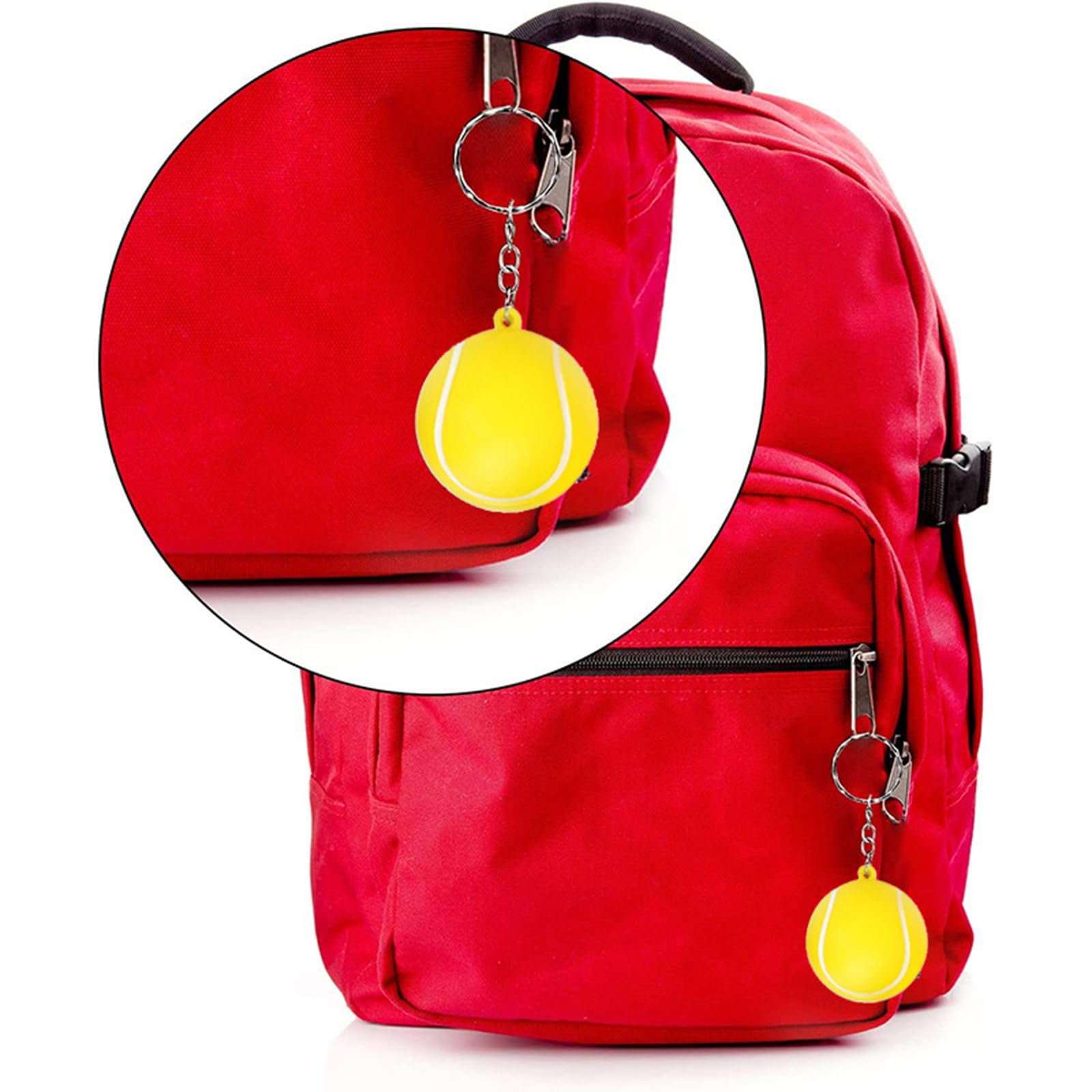 Stylish Basketball Keychains - Durable PU Sponge Keyrings for Sports Fans, School Clubs | Perfect for Backpacks, Gym Bags & Gift Giving