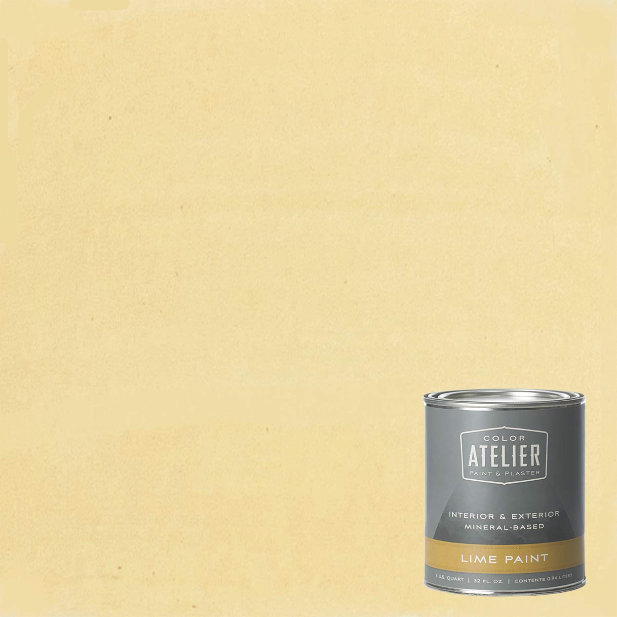 Color Atelier Lime Paint - Light Custard (1 Quart) for Walls, Furniture & DIY Home Decor Projects