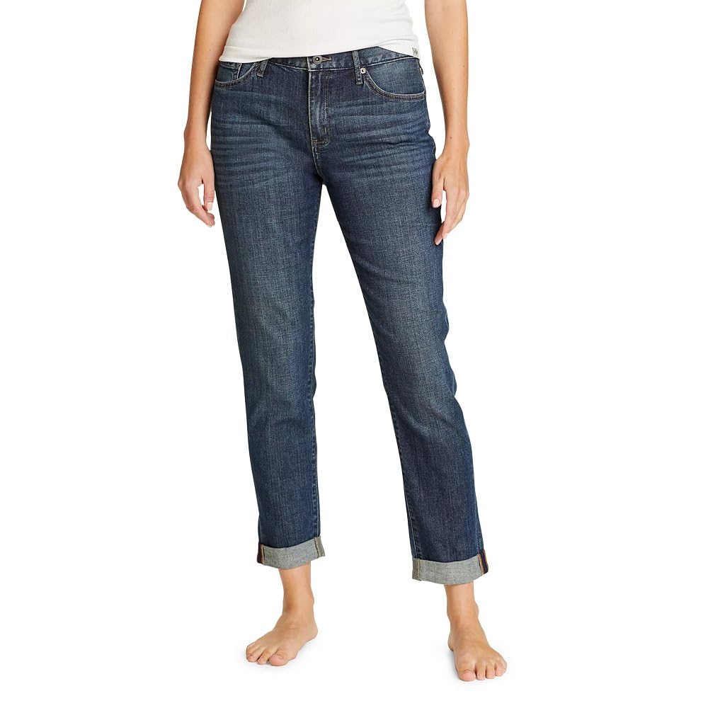 Eddie Bauer Women's Boyfriend Slim Fit Jeans - Comfortable Stretch Denim Pants for Casual Wear & Everyday Outfits