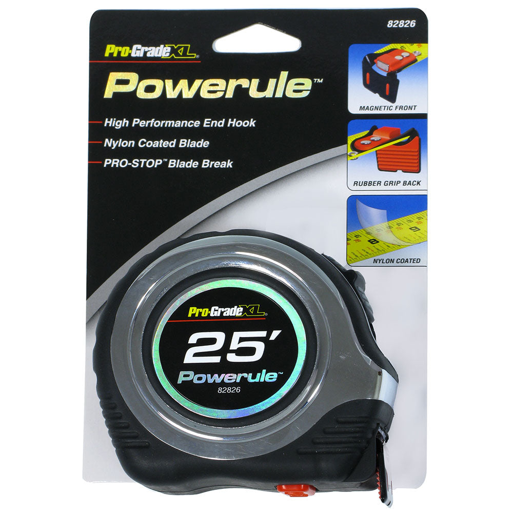 Allied 82826 25-Foot Magnetic Tape Measure with Fractional Blade - Perfect for Construction, DIY Projects, and Home Improvement