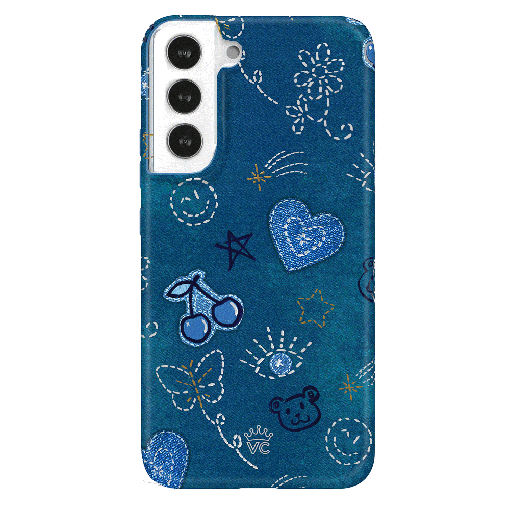 Samsung Phone Case for Galaxy S21/S20/Note 20 - Stylish Blue Denim Design with Shockproof Protection | Perfect for Everyday Use, Travel & Outdoor Activities