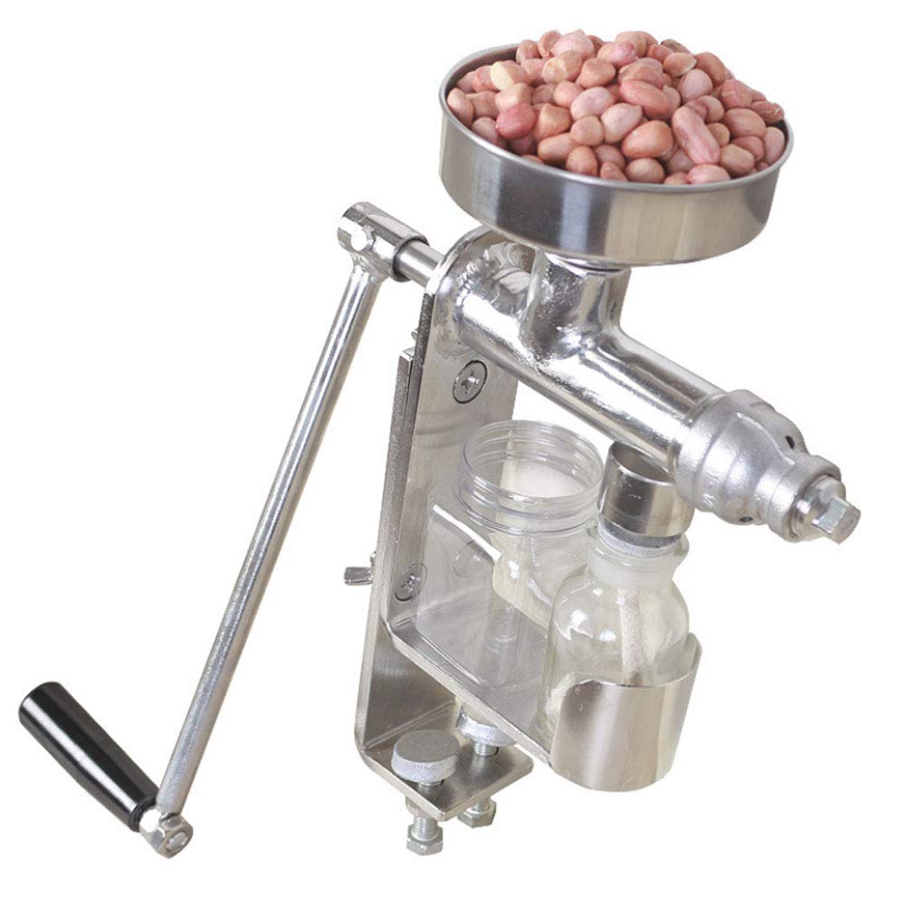 Stainless Steel Manual Oil Press Machine for Coconut, Castor, Olive & Nut Oils - Home & Commercial Use | Perfect for DIY Oil Extraction & Healthy Cooking