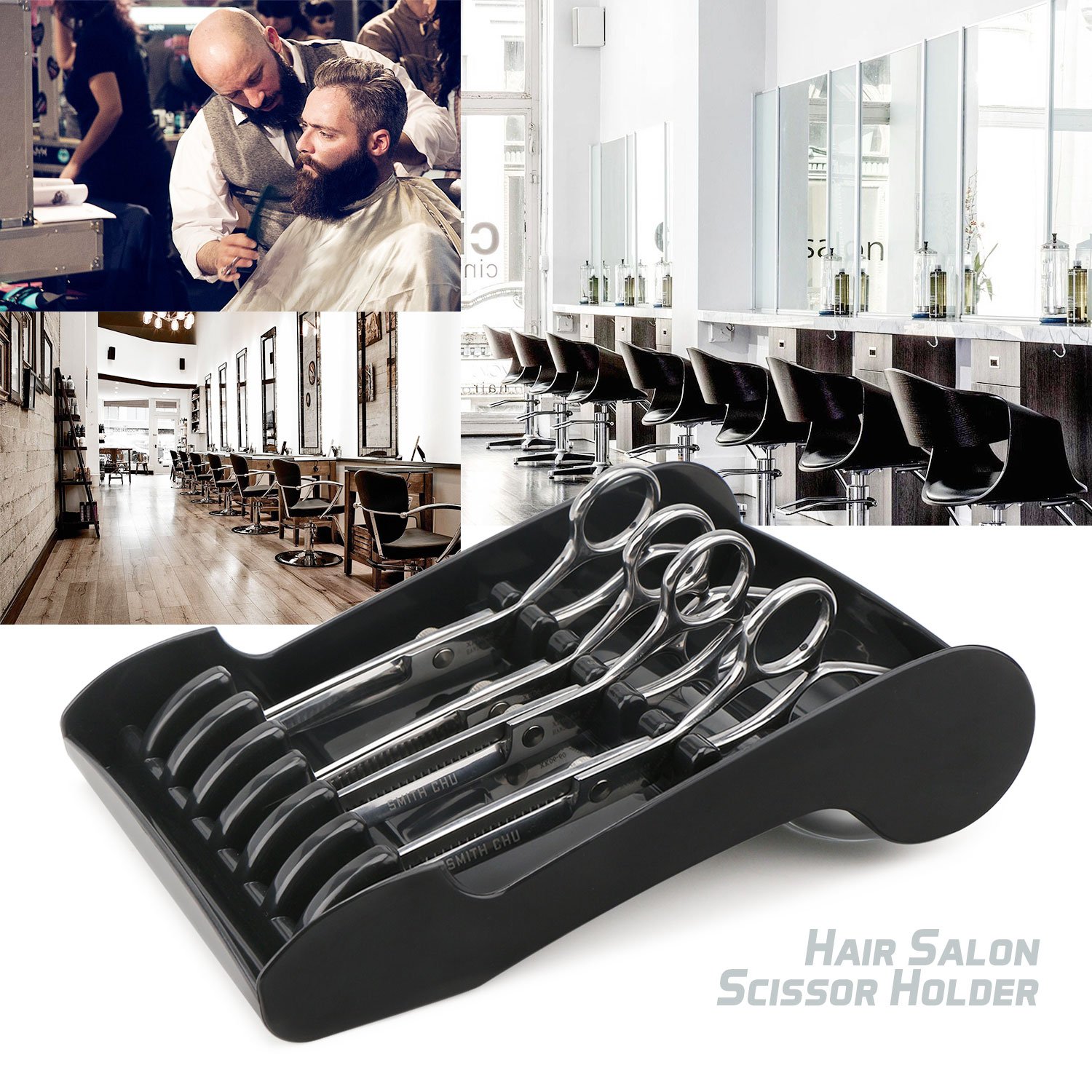 **Segbeauty Professional Hair Scissors Holder - Salon & Barber Scissor Organizer for Stylists - Holds 6 Hair Cutting Shears - Perfect for Salon, Barber Shop & Home Use**