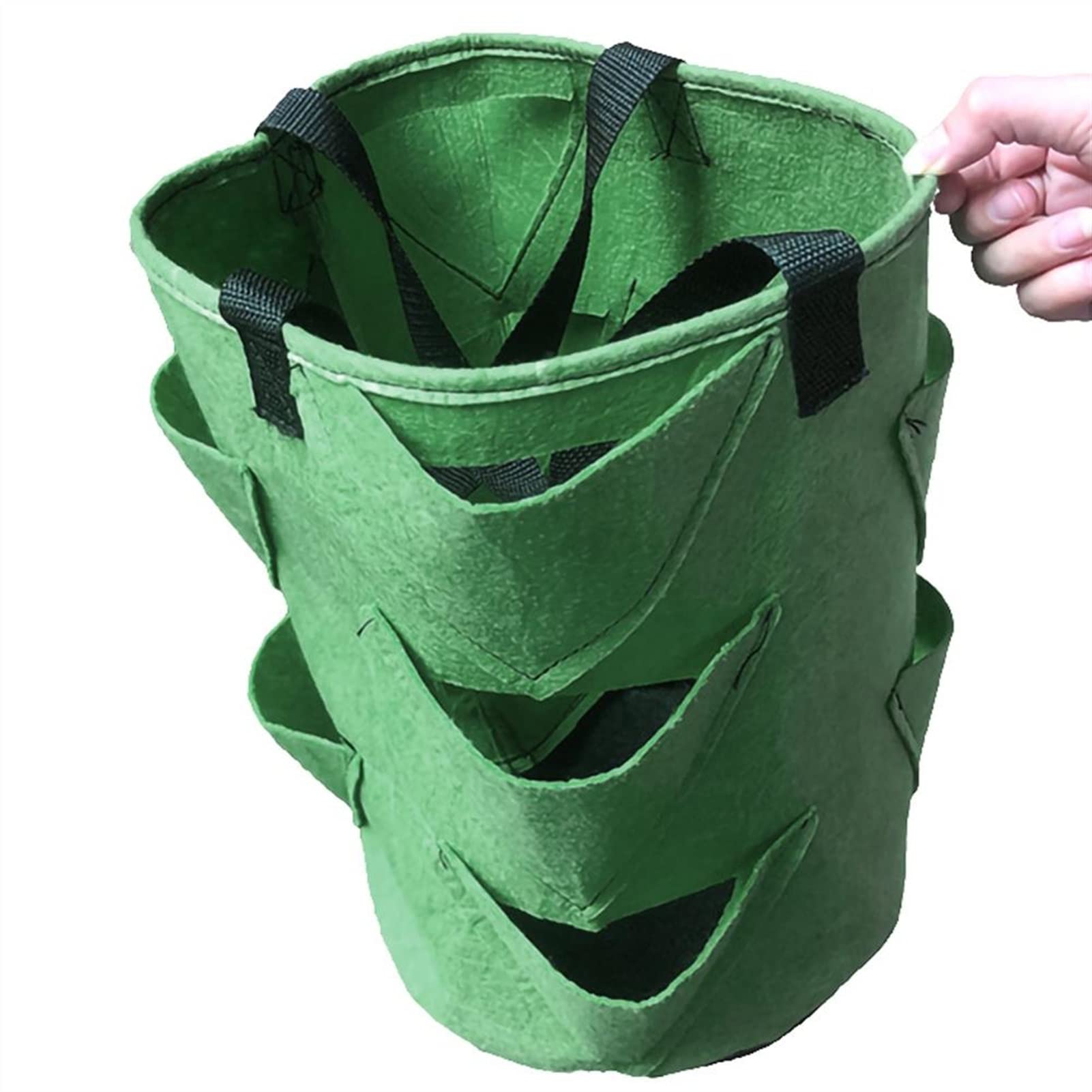 Organic Strawberry Grow Bag - DIY PE Fabric Planter with Seeds for Home Gardening - Green Vegetable Garden Pots for Strawberries, Herbs & Flowers - Perfect for Patio, Balcony & Indoor Planting