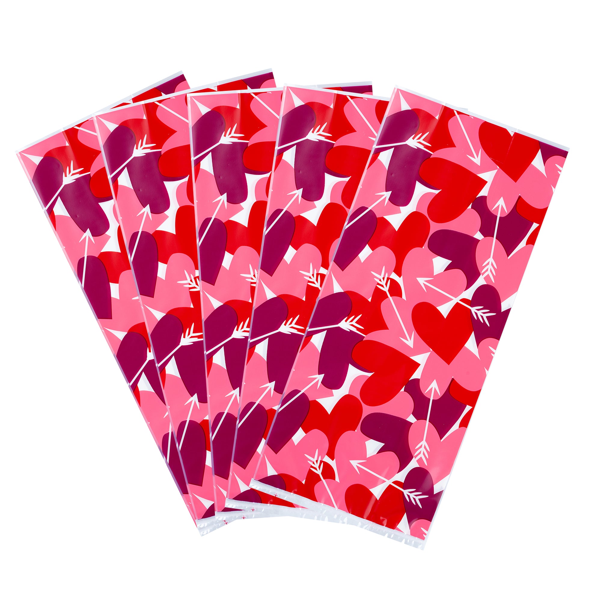 Bulk Plastic Candy Bags - Large Heart-Shaped, Gusseted 5x3x11 Inches (4000 Count) for Candy Packaging, Party Favors & Wedding Treats