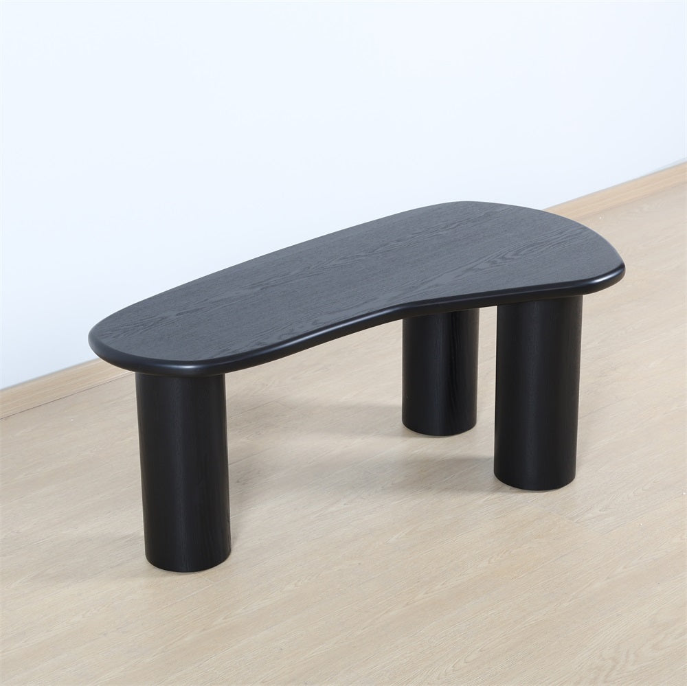 Fendy Set of 2 Modern Free Form Wood Coffee Tables - Natural Wood Finish Living Room Furniture for Small Spaces, Home Decor & Lounge Areas