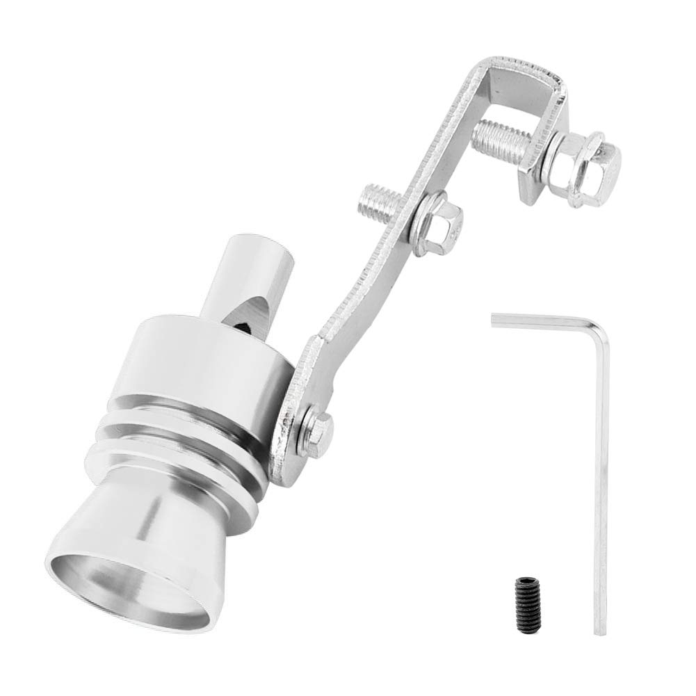Universal Car Turbo Sound Whistle - High Density Aluminum Alloy Exhaust Pipe Whistle for Automobile, ATV, SUV - Performance Enhancement & Modified Exhaust Sound (Silver) - Perfect for Racing Enthusiasts & Off-Road Adventures