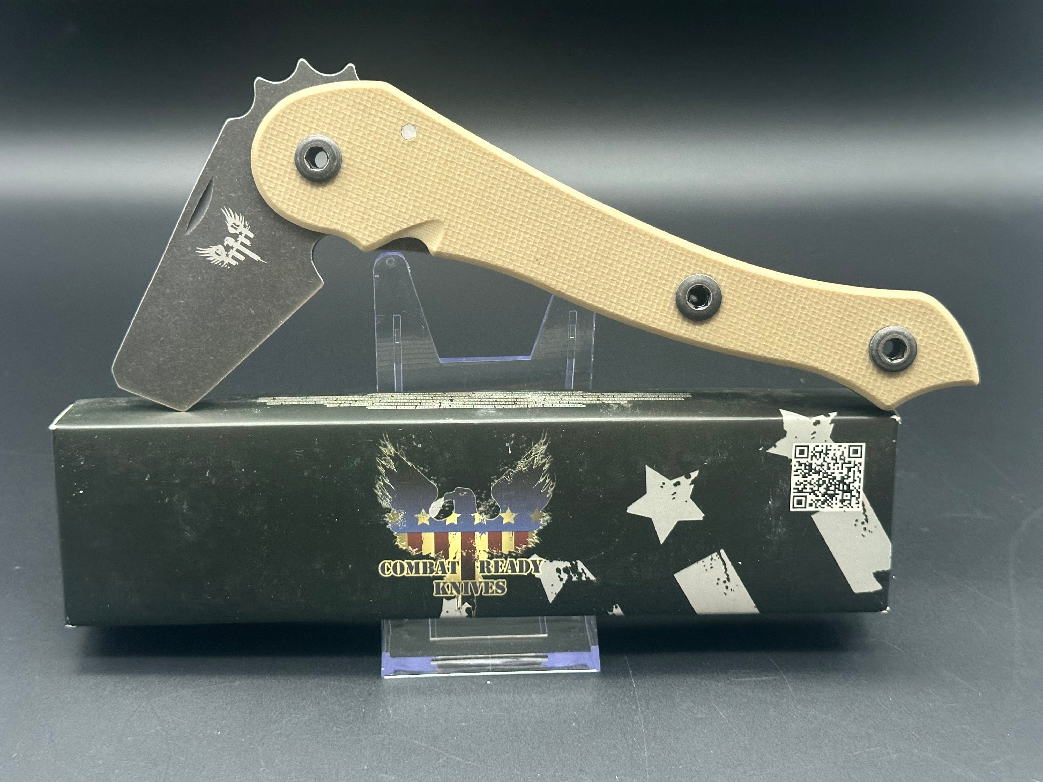 Combat Ready Knives E.D.A. Everyday Axe - Tan G10 Handle, 2.5